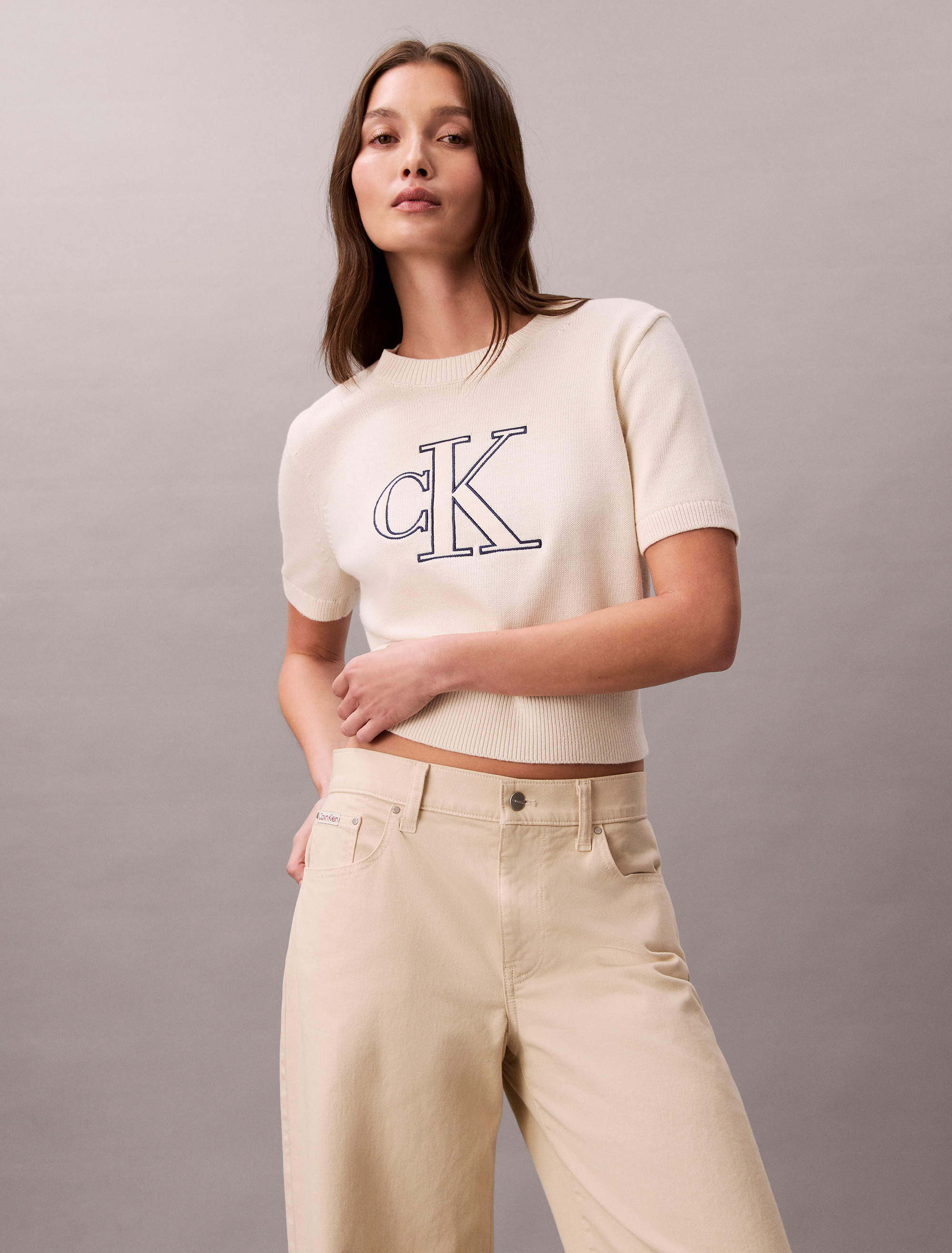 Monogram Cropped Jumper