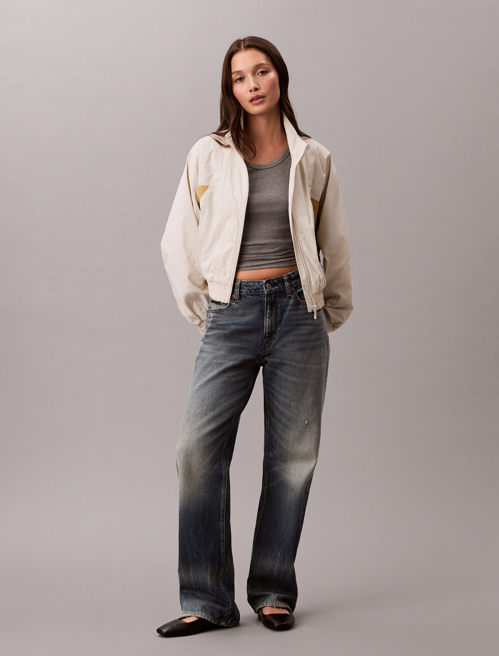 Colorblock Dolman Sleeve Cropped Jacket | Calvin Klein