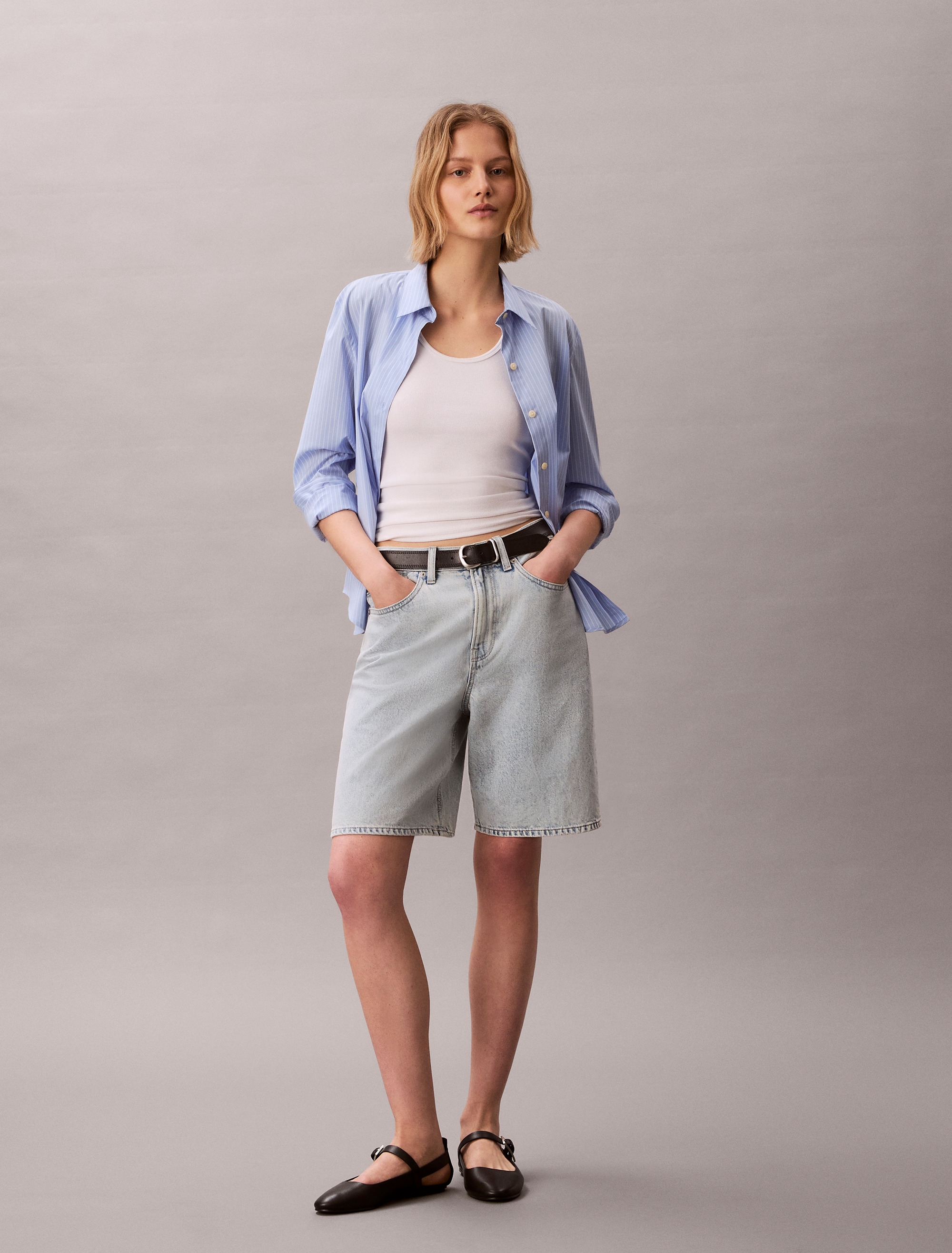 Denim Bermuda Shorts
