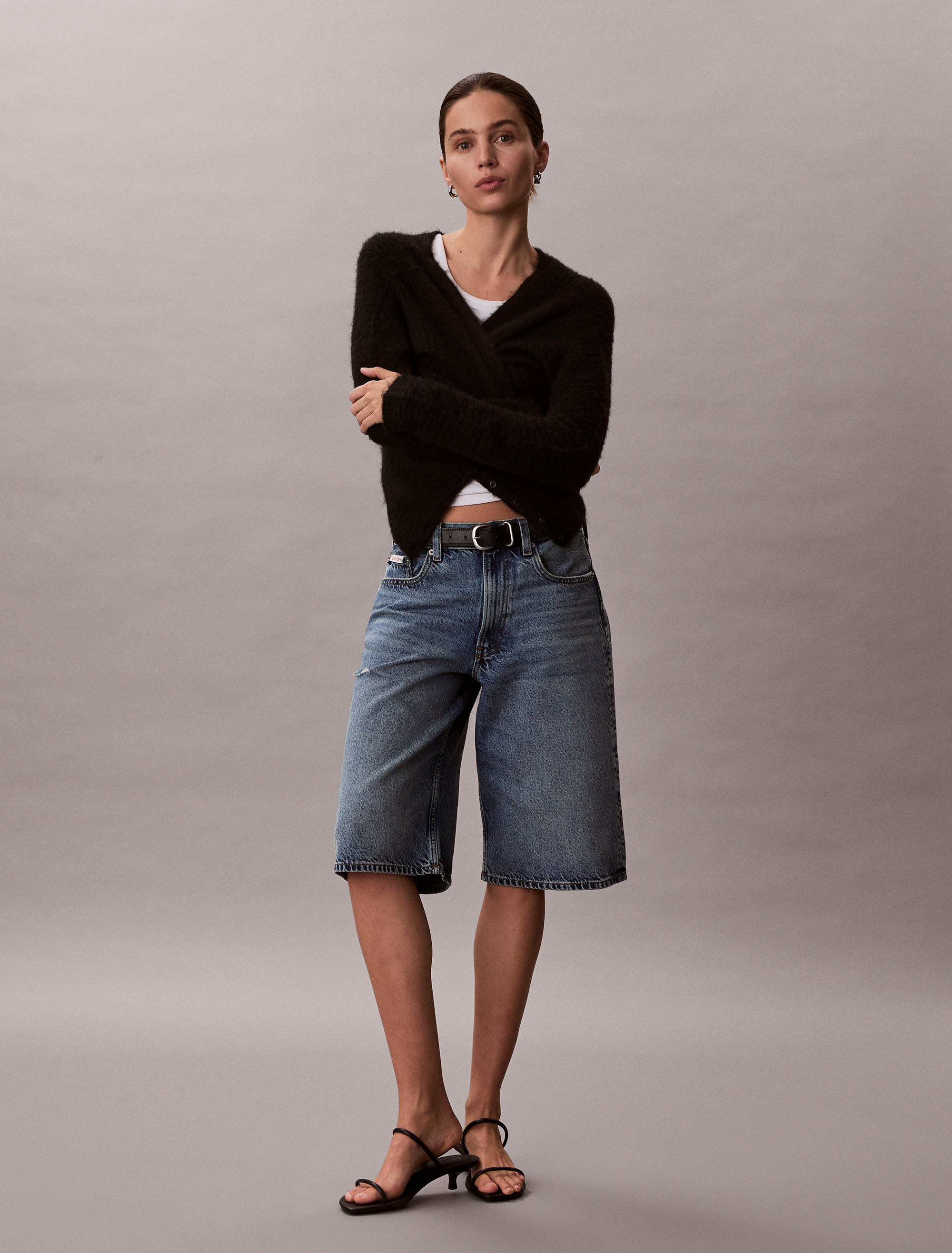 Long Denim Shorts