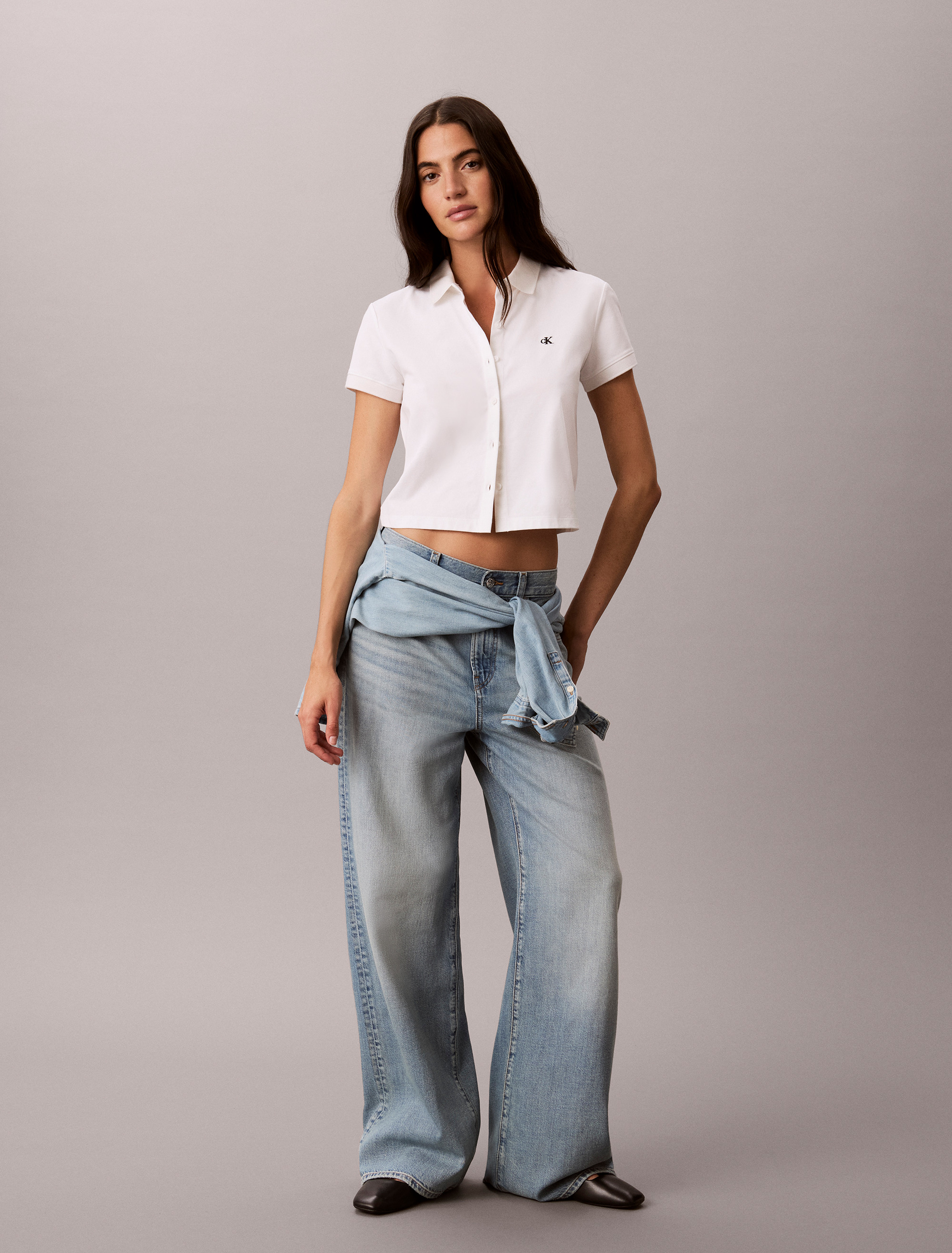 Cooling Jersey Cropped Polo Shirt