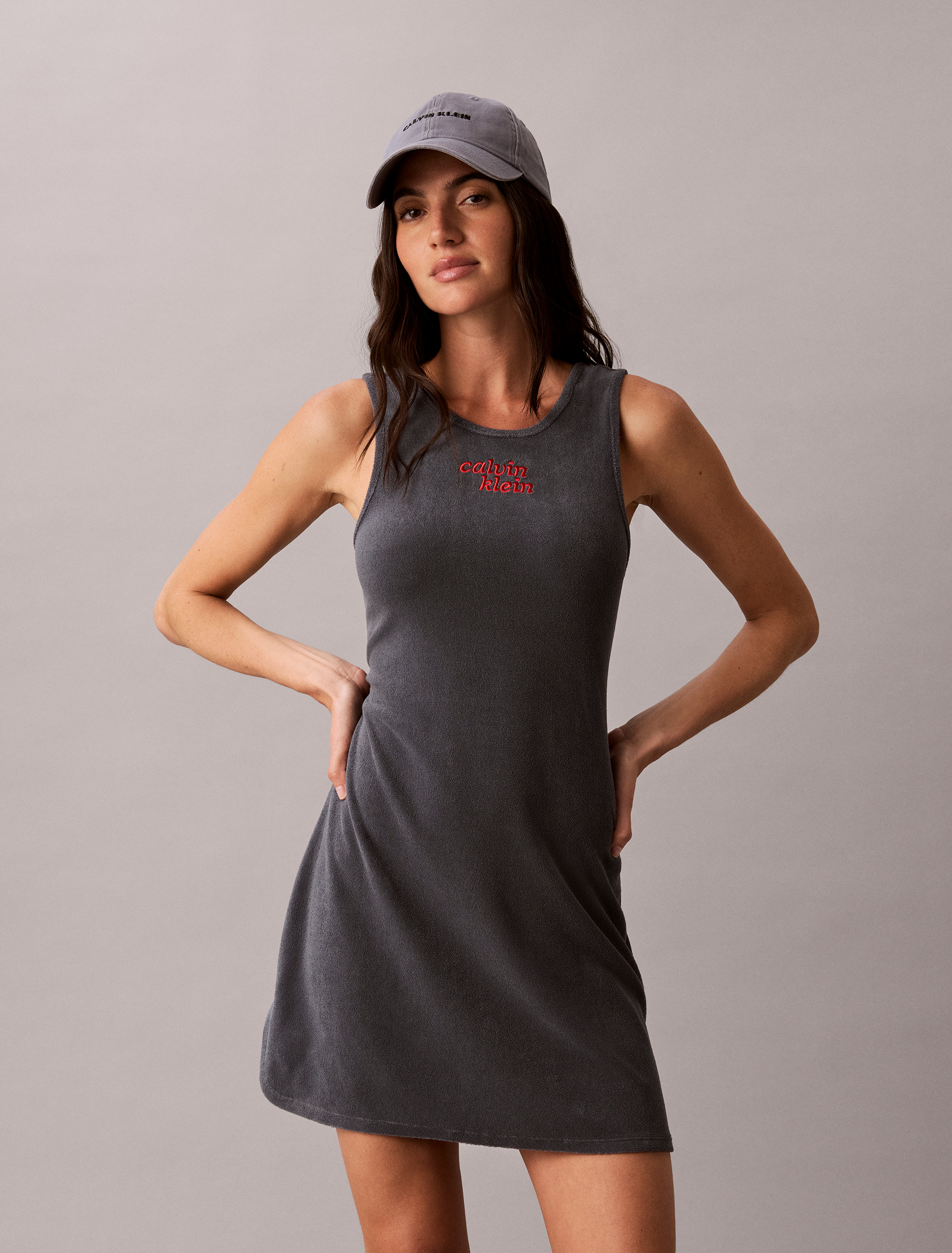 Towel Terry Scoopback Mini Dress