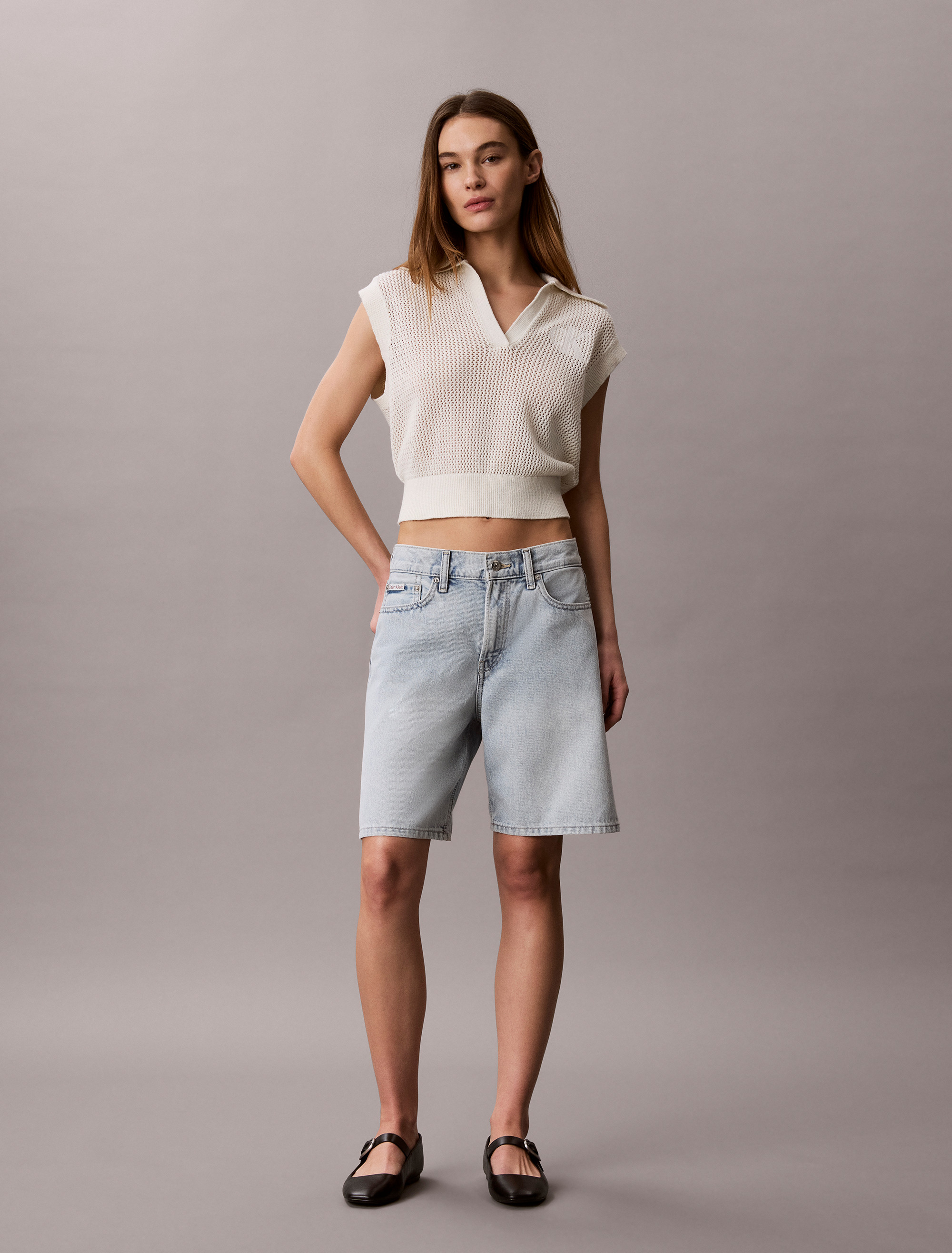 Monogram Crochet Cropped Top