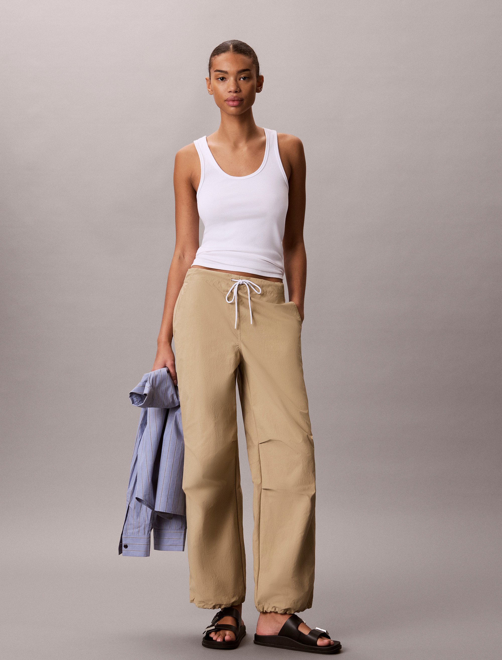 Crinkle Nylon Pants