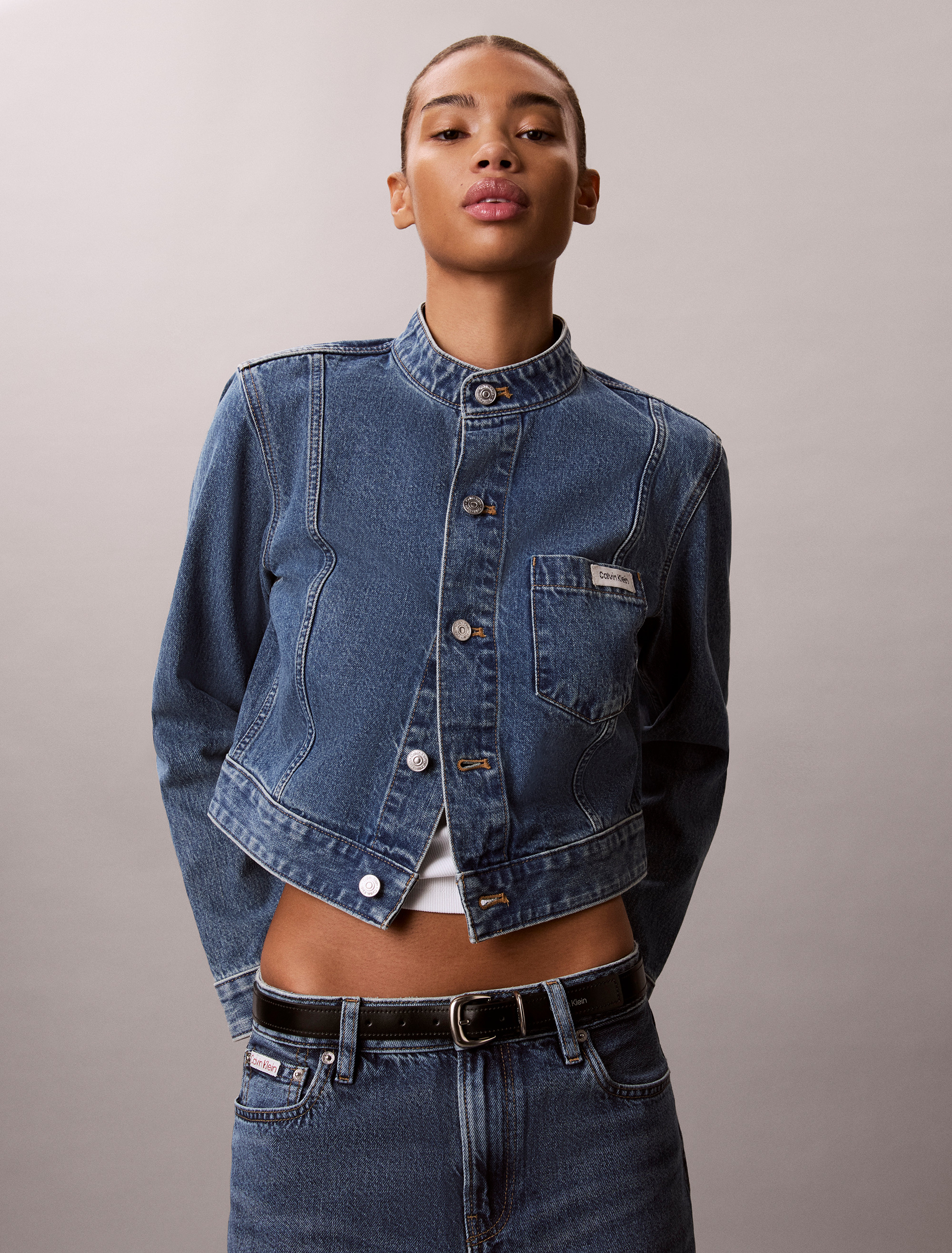 Denim Cropped Jacket