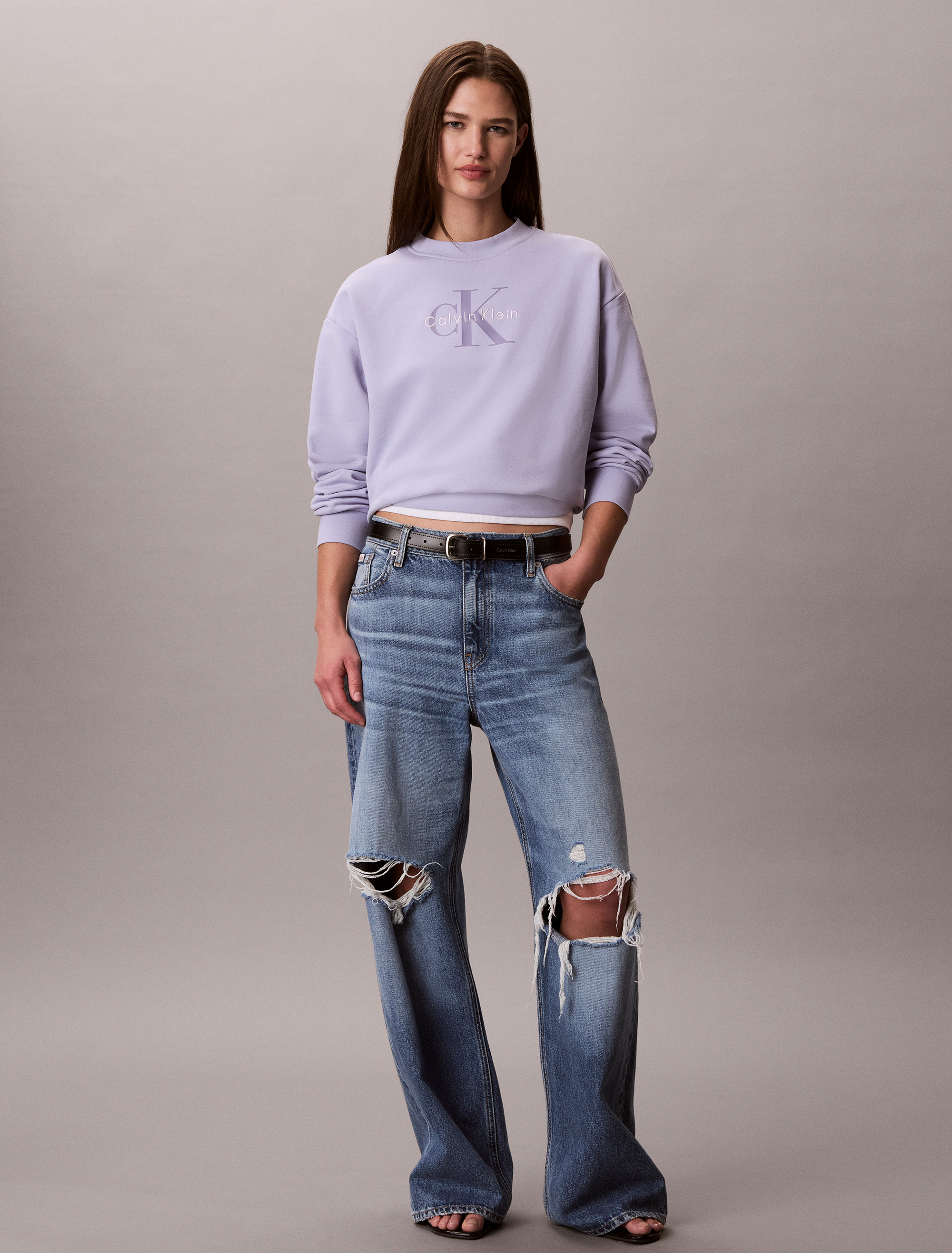 French Terry Monologo Crewneck Sweatshirt