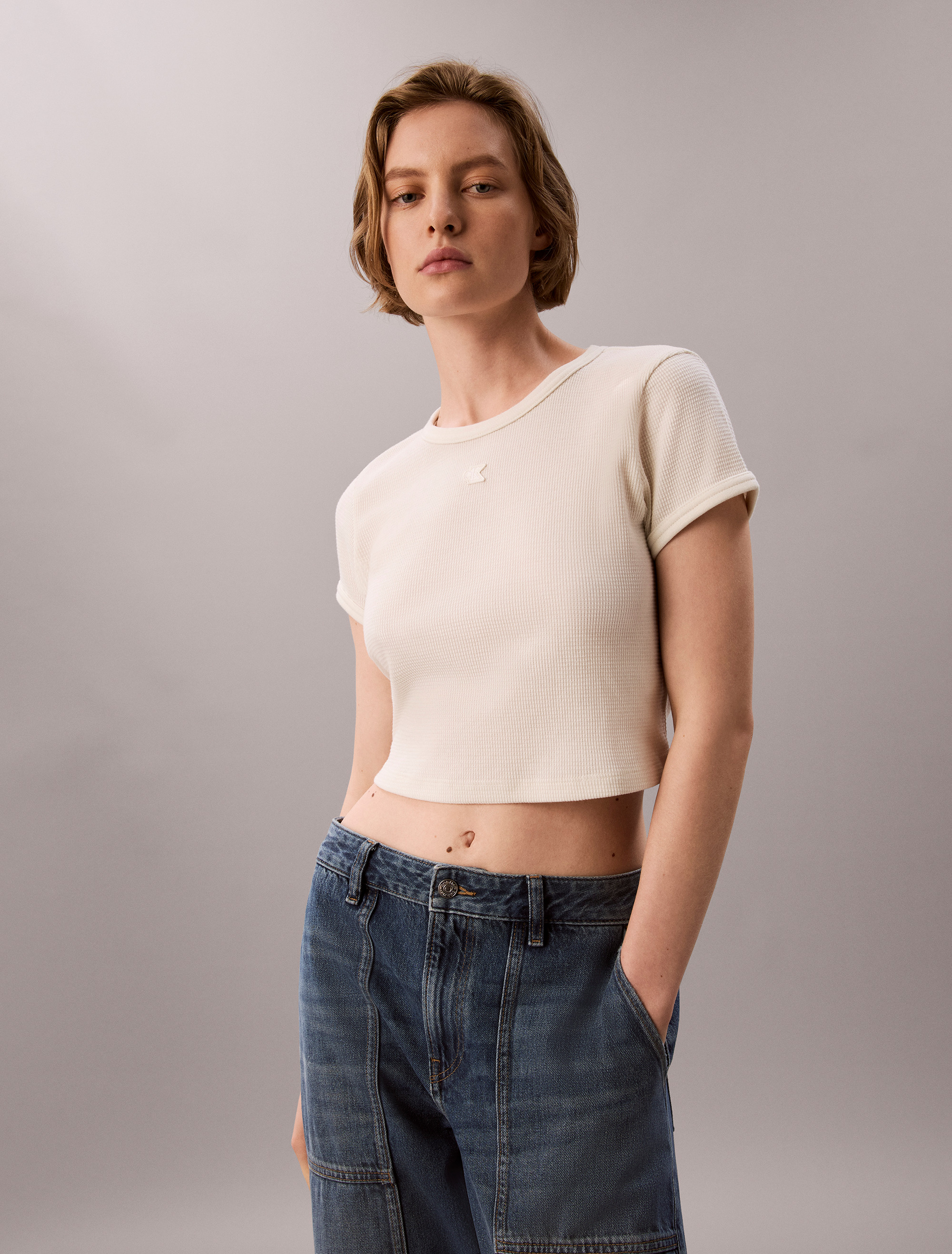 Monogram Slim Waffle Baby Tee