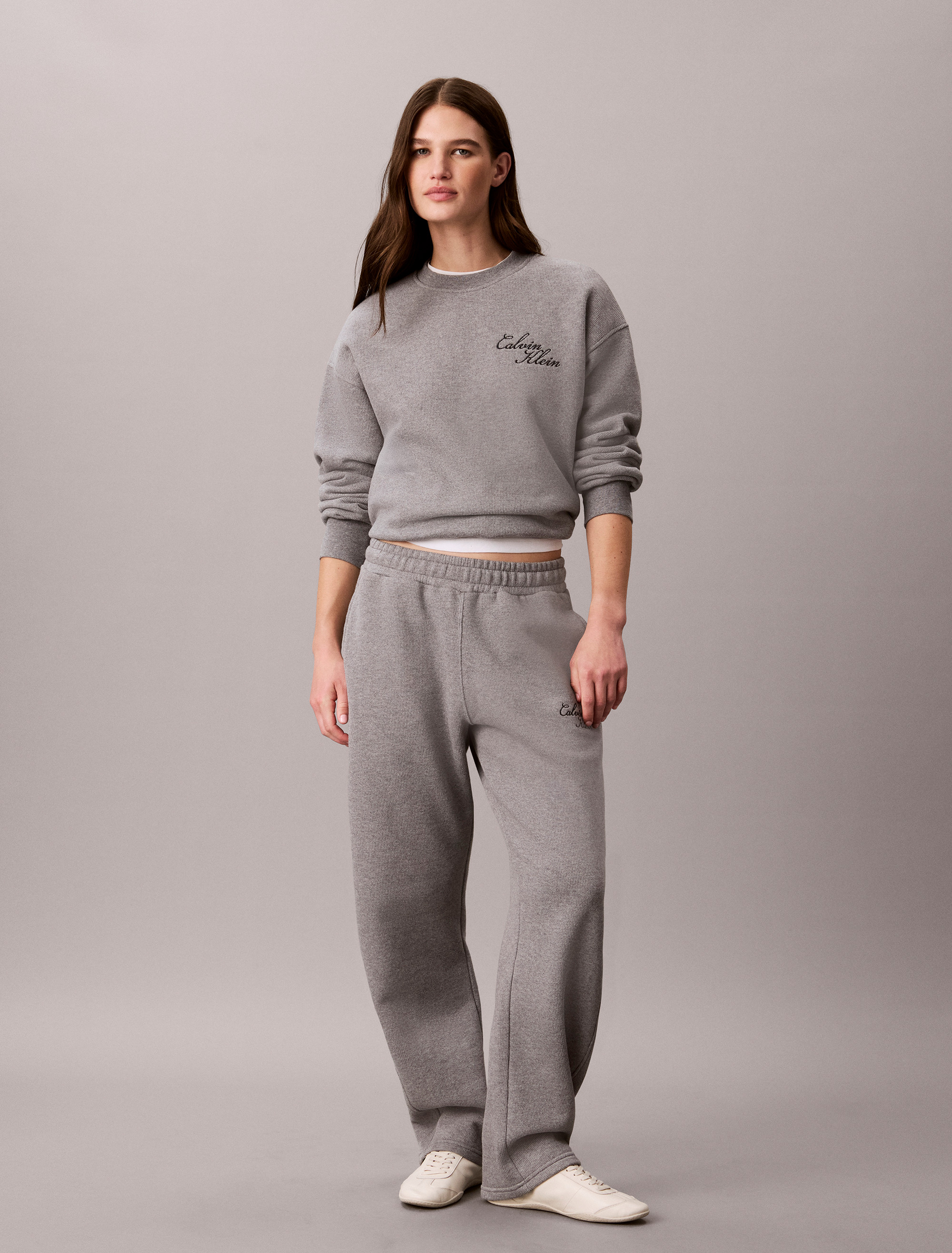 Textured Fleece Crewneck Sweatshirt