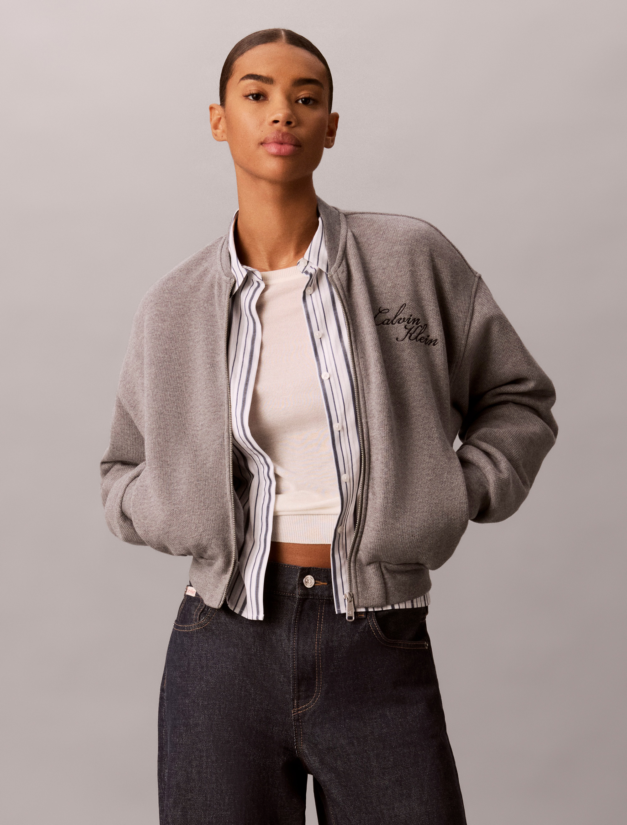 Textured Fleece Zip Jacket