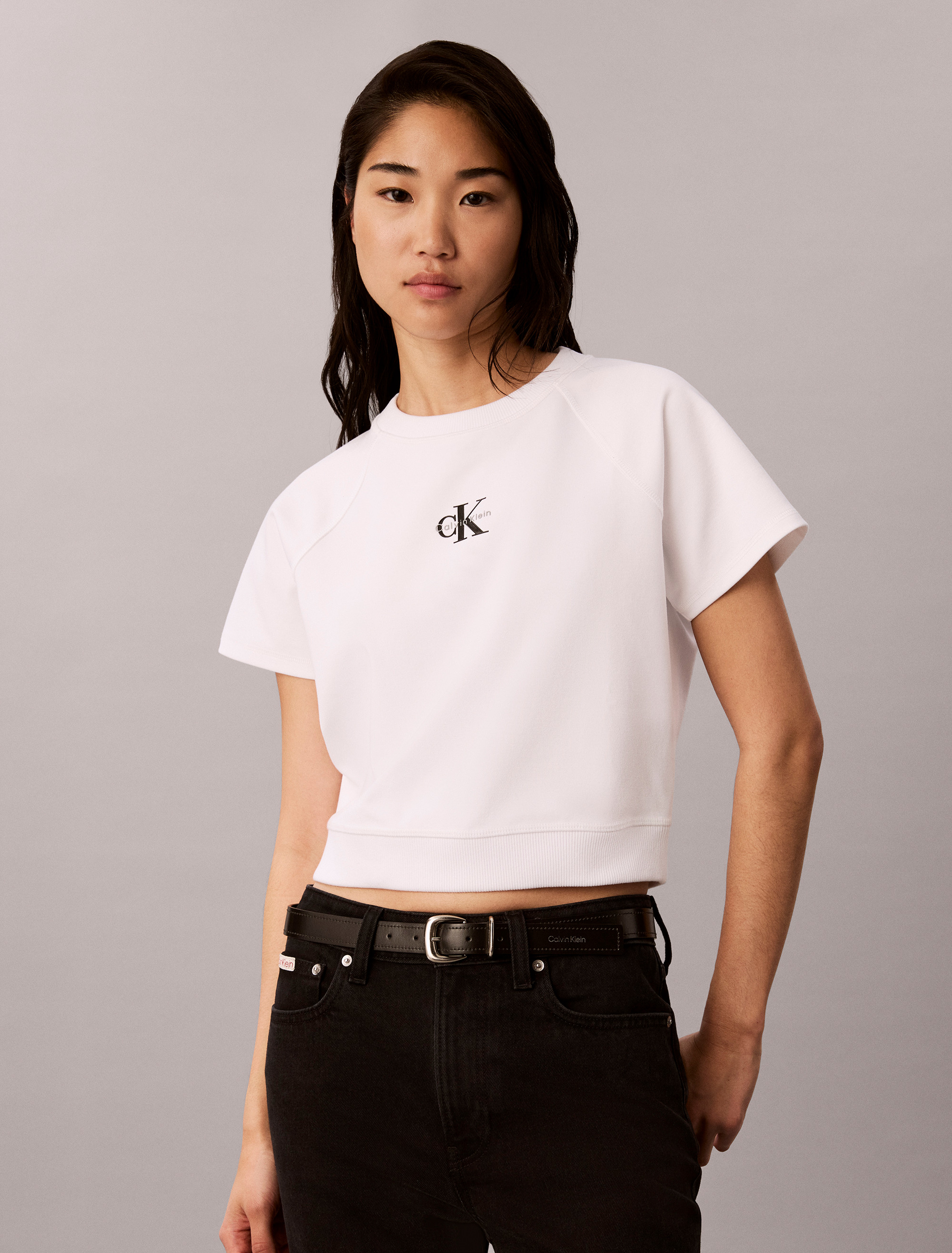 Monologo Interlock Cropped Tee