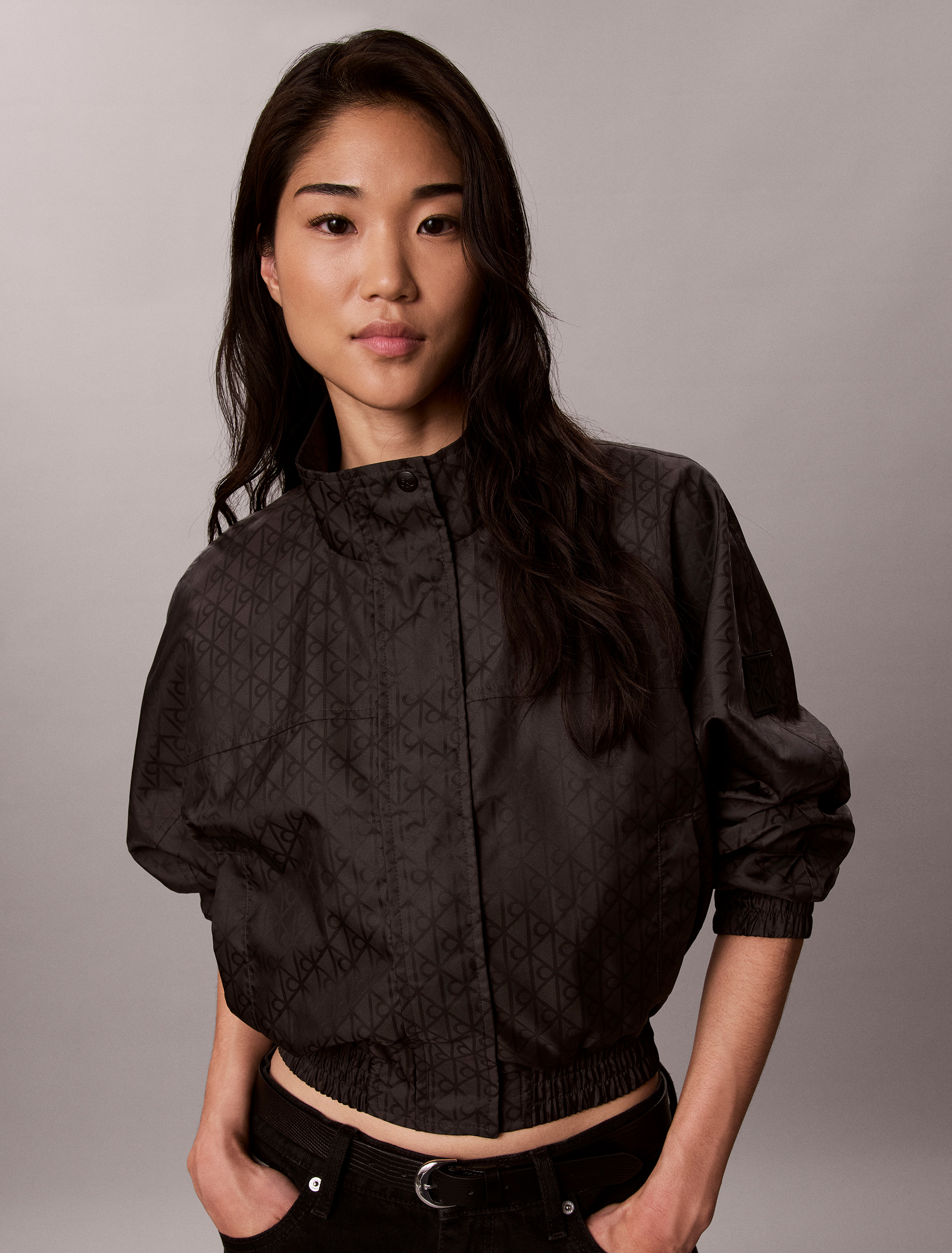 Emblem Logo Jacquard Windbreaker