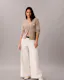 Cotton Twill Wide Leg Pants