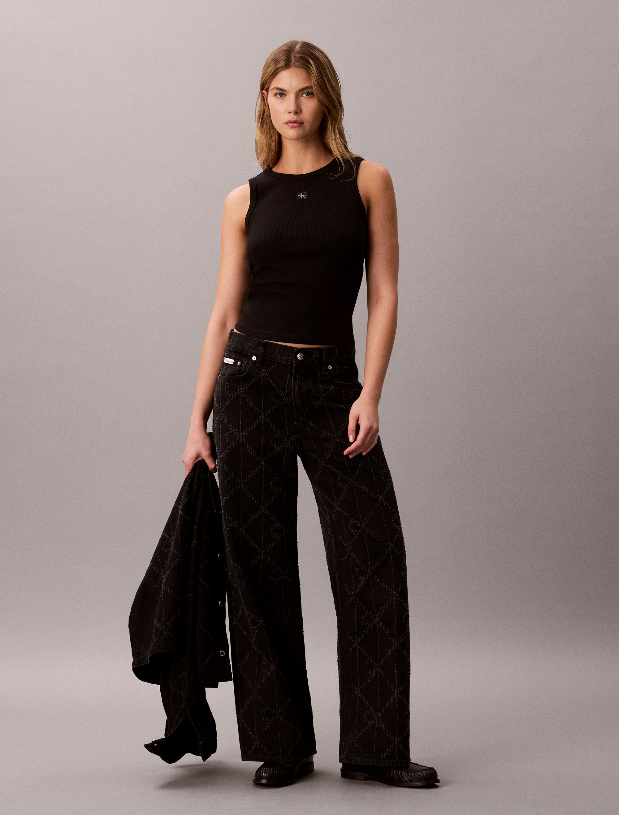 Low Rise Baggy Logo Jeans