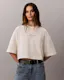 Boxy Crop Script Logo Tee
