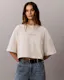 Boxy Crop Script Logo Tee