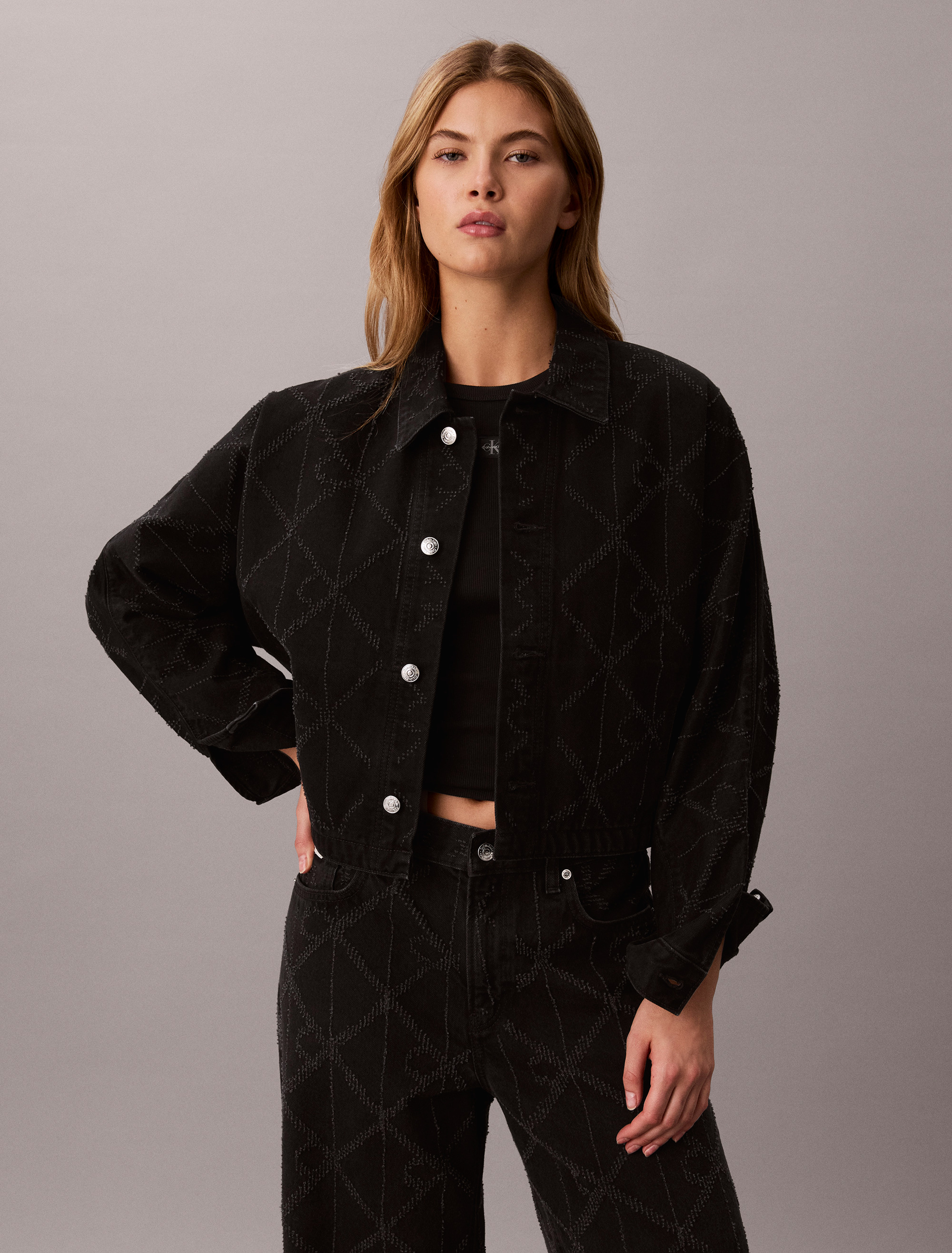 All-Over Logo Denim Jacket