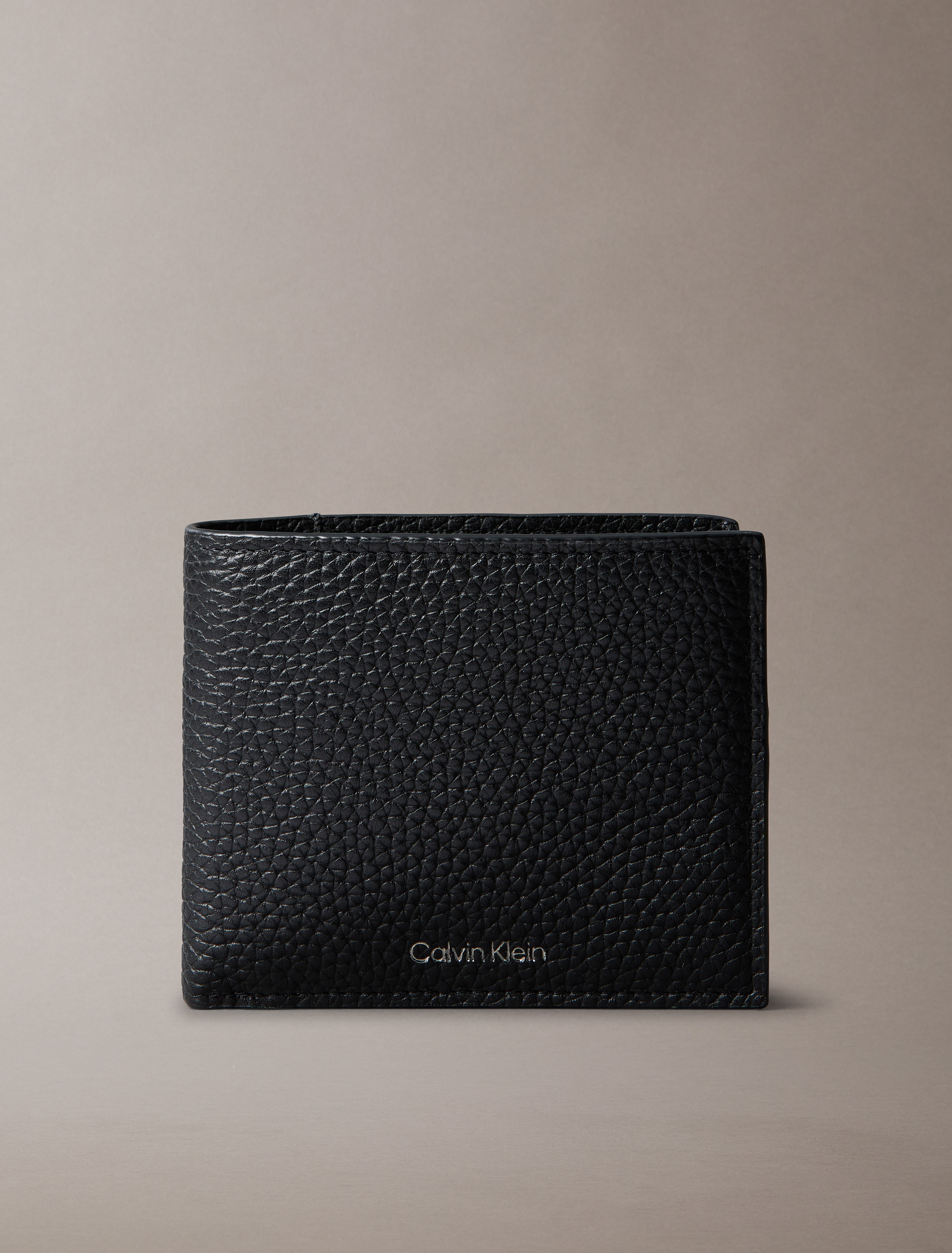 Foil Embossed Logo Bifold Wallet with Coin Pouch