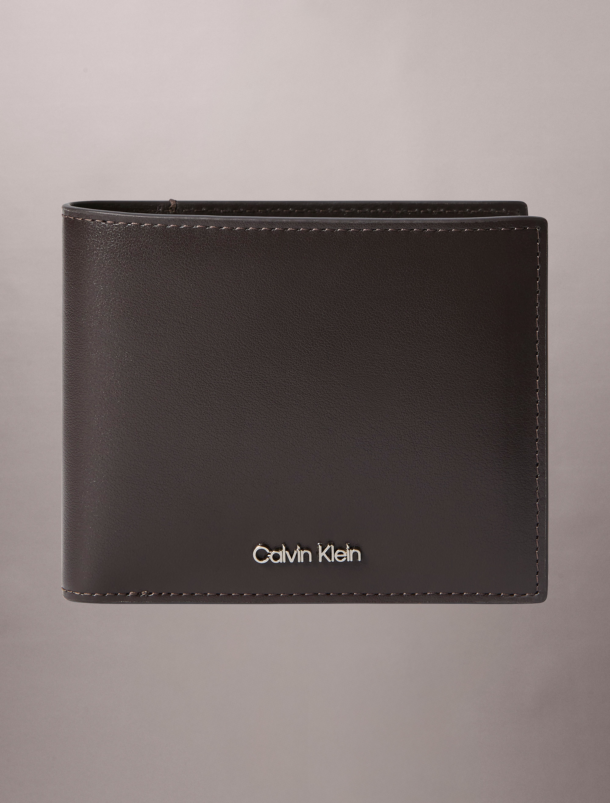 Leather Bifold Wallet with Coin Pouch