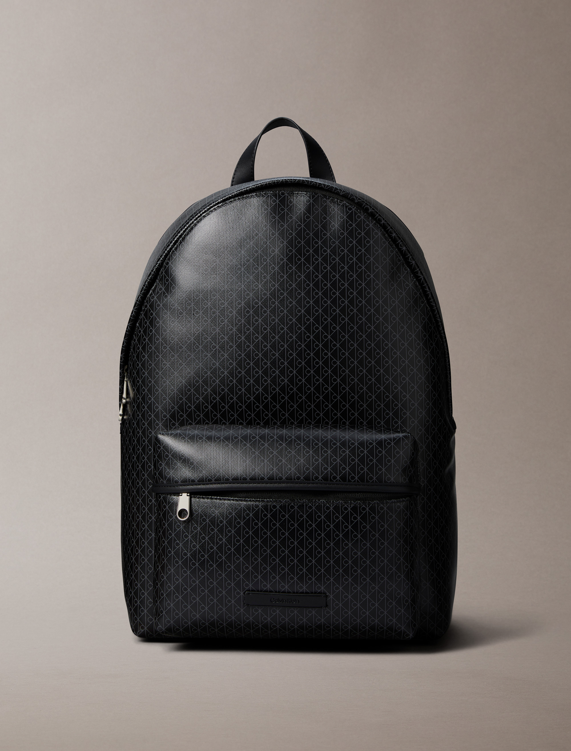 Coated Canvas Emblem Logo Backpack