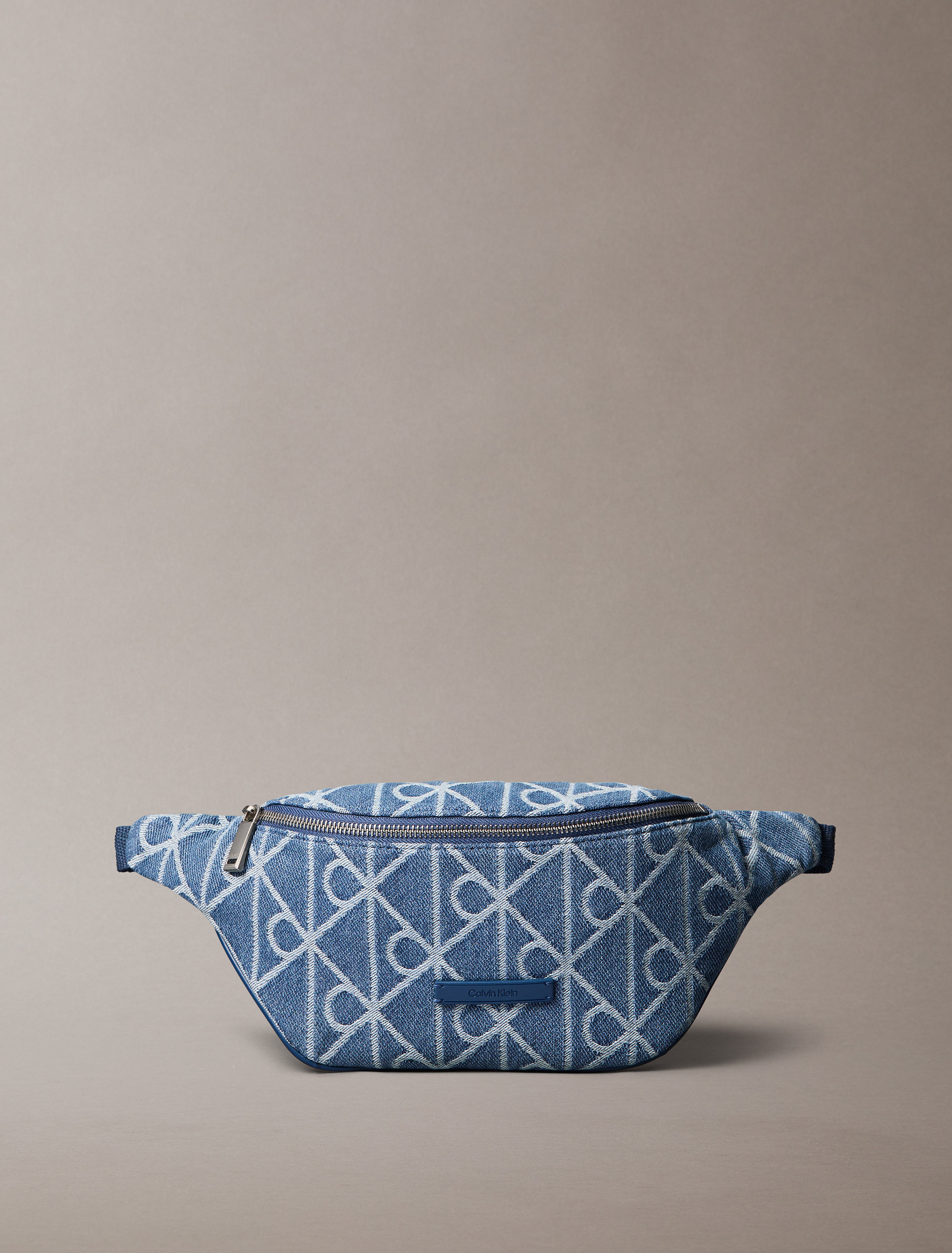 Denim Allover Emblem Logo Waistbag