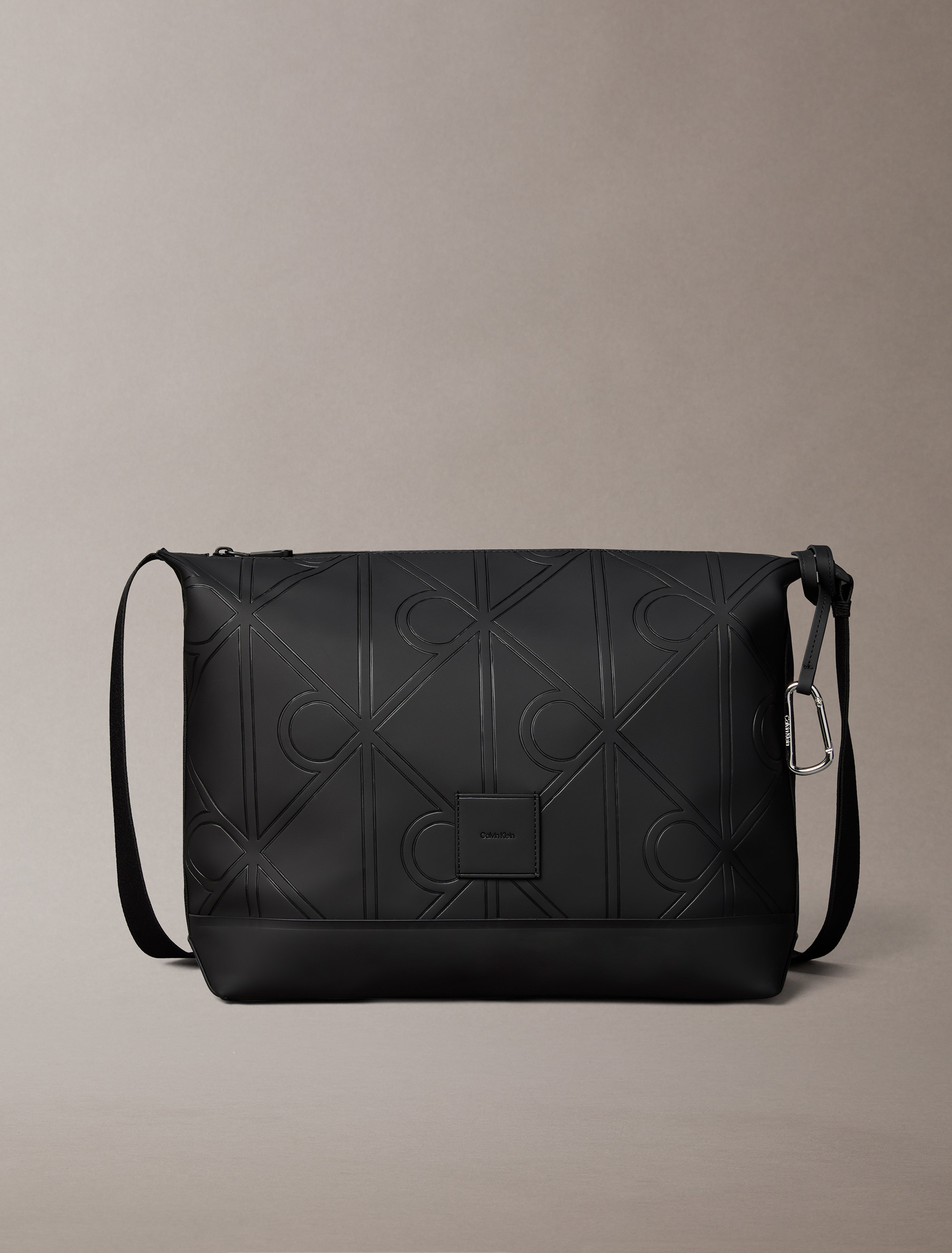 Emblem Logo Rubberized Messenger Bag