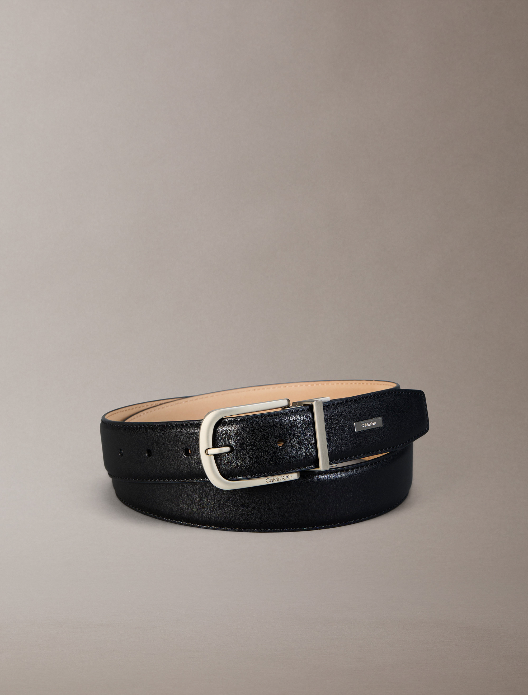 Curved Buckle Leather Belt