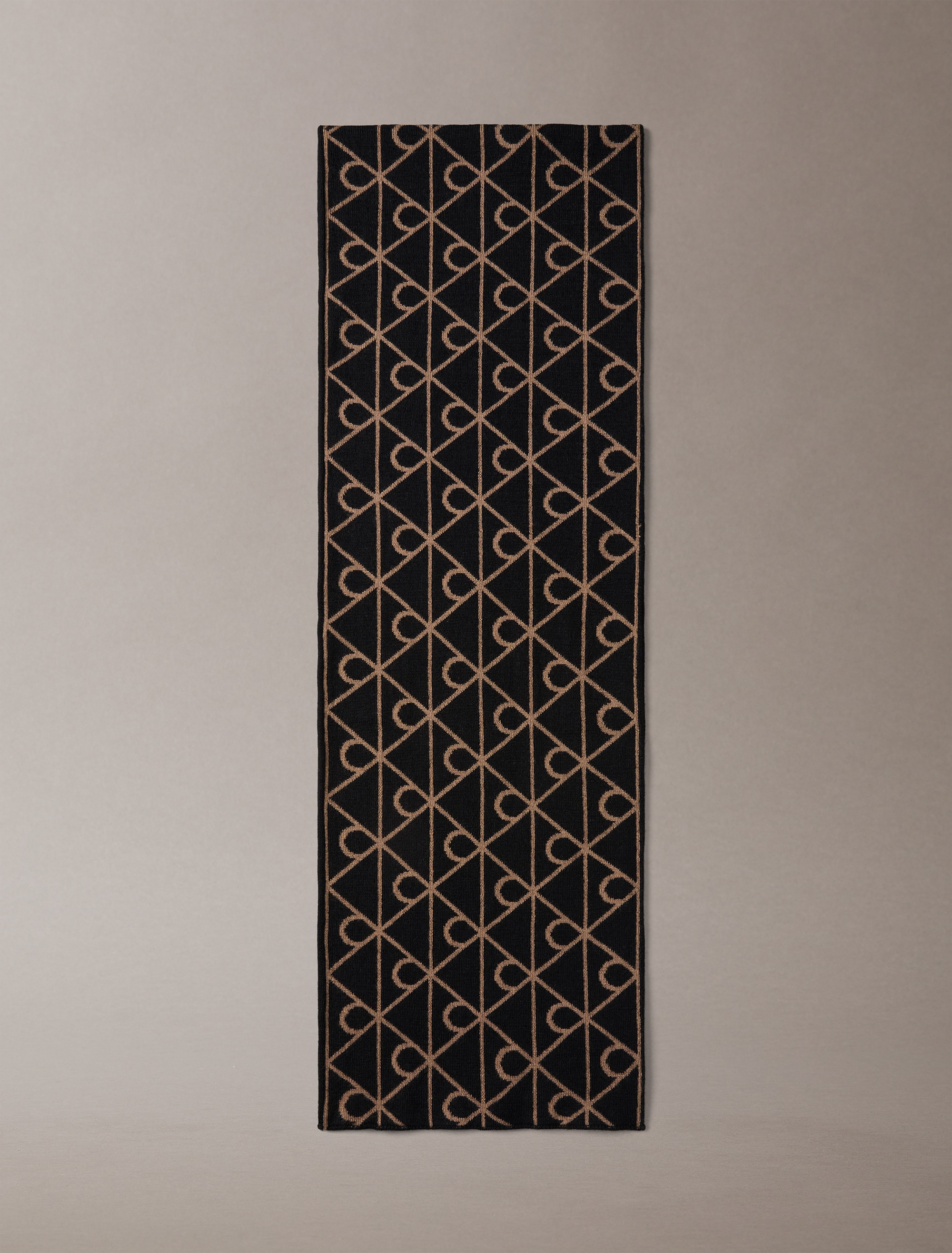 Reversible Wool Cashmere Blend Scarf