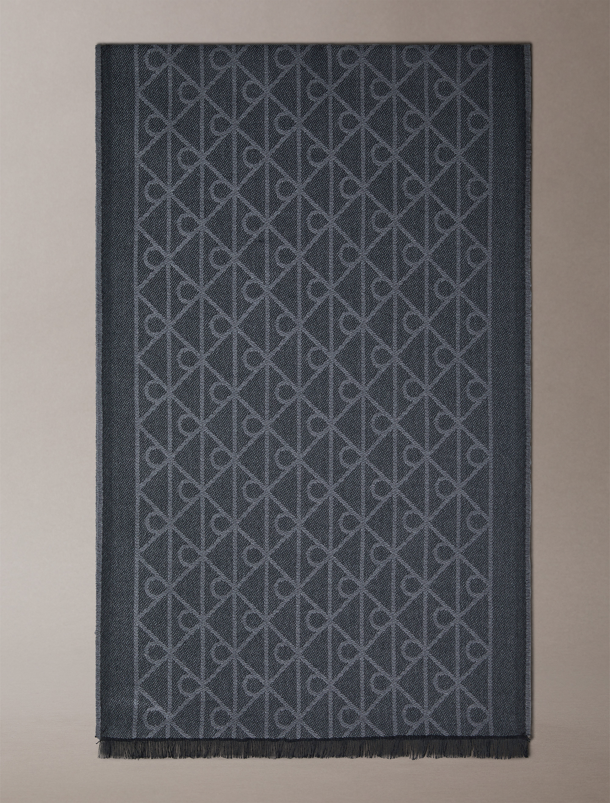 Wool Blend Emblem Logo Scarf
