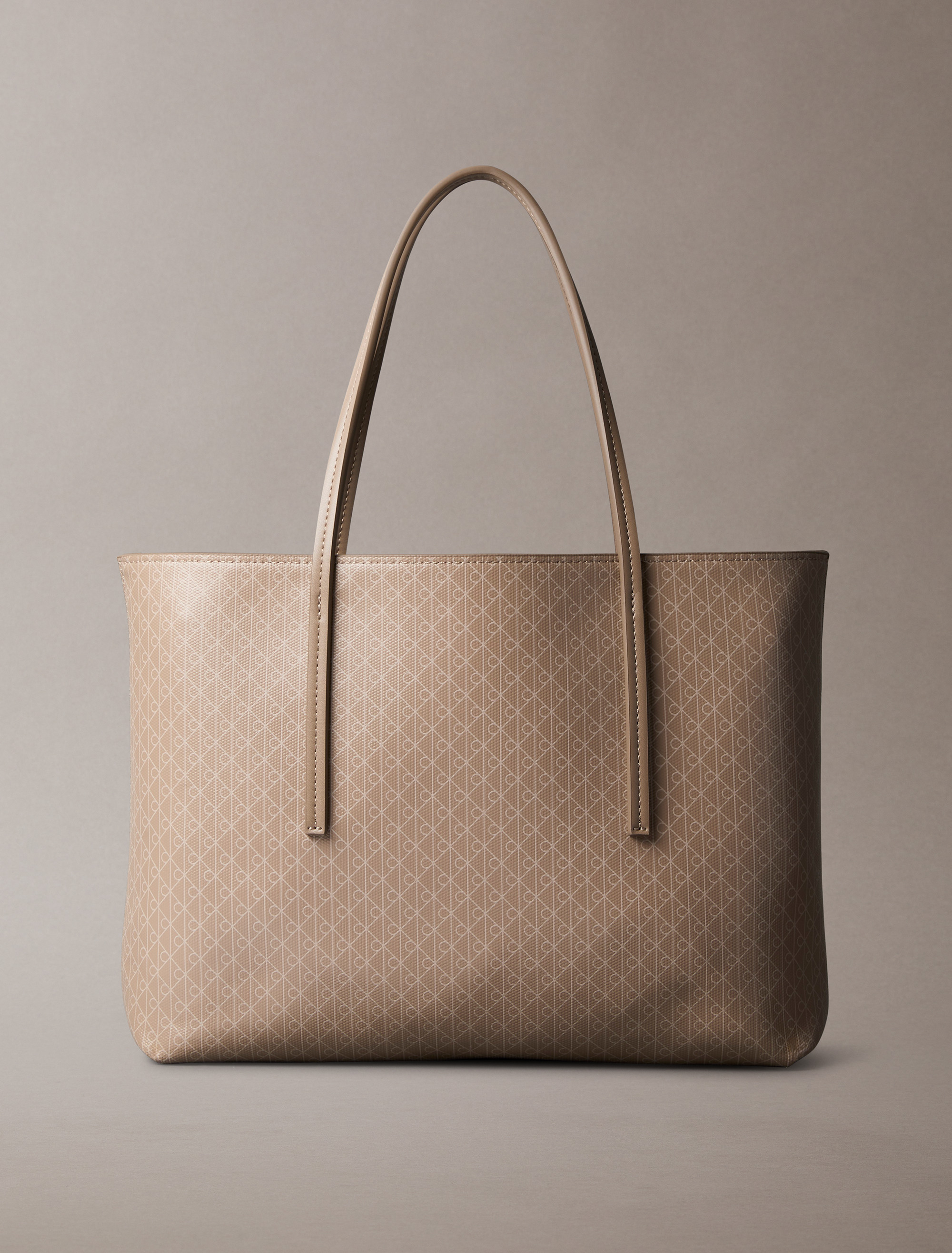 Allover Monogram Logo Small Tote Bag with Pouch