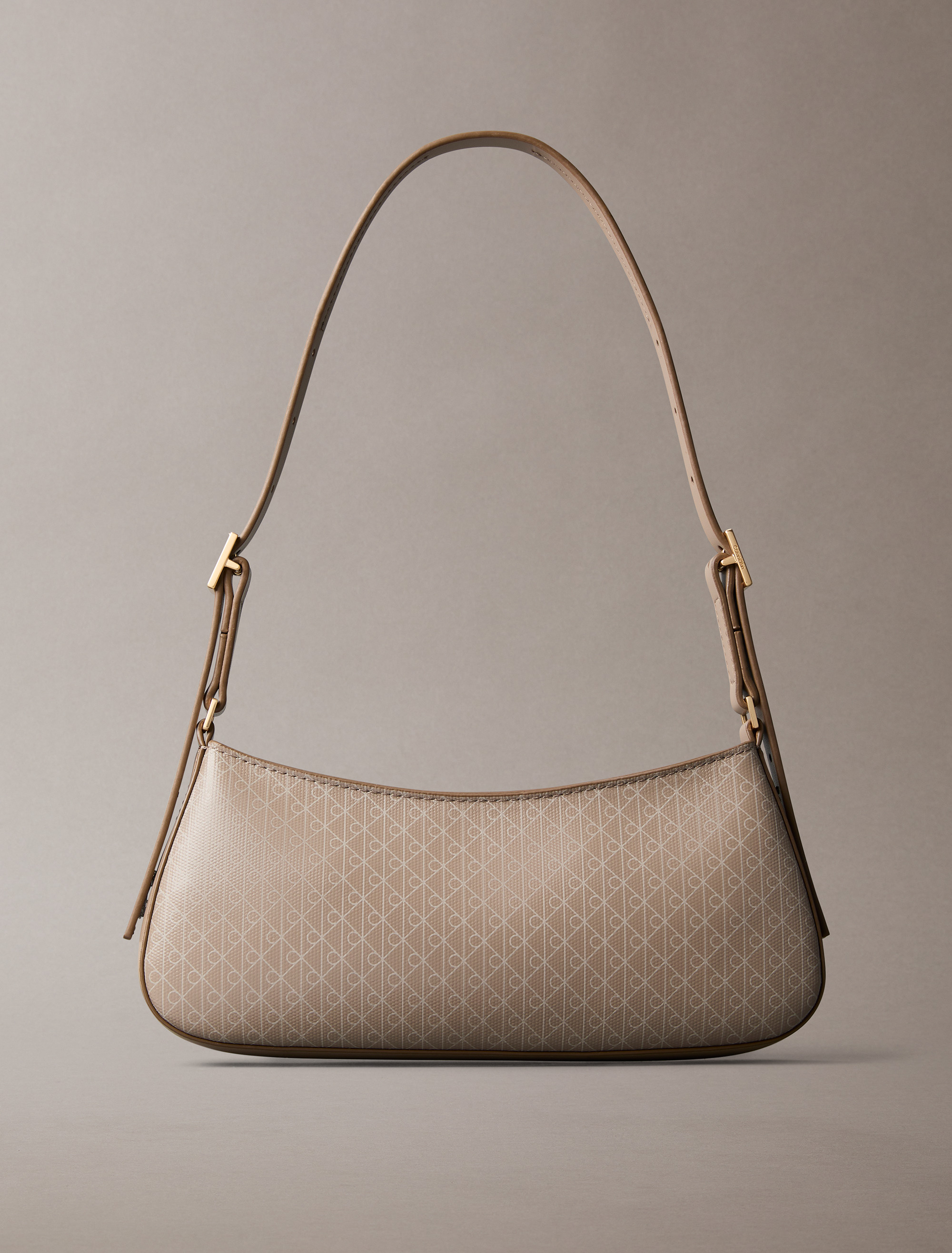 Coated Emblem Small Shoulder Bag