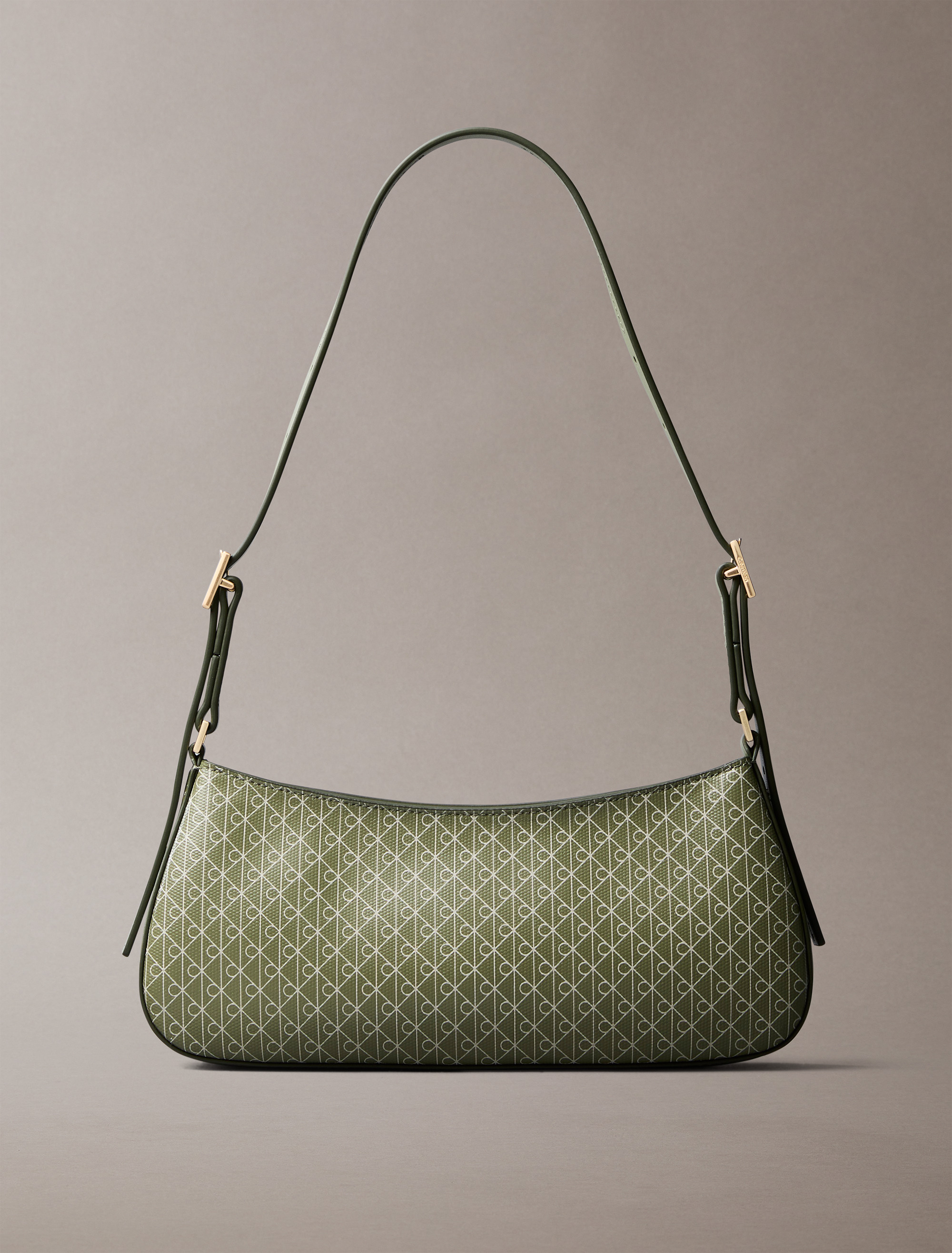 Coated Emblem Small Shoulder Bag