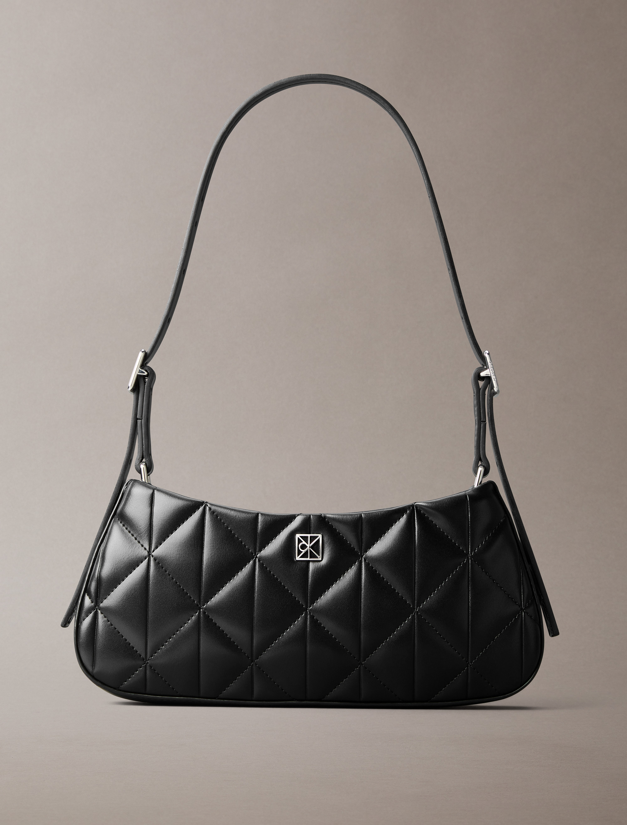 Quilted Emblem Logo Small Shoulder Bag