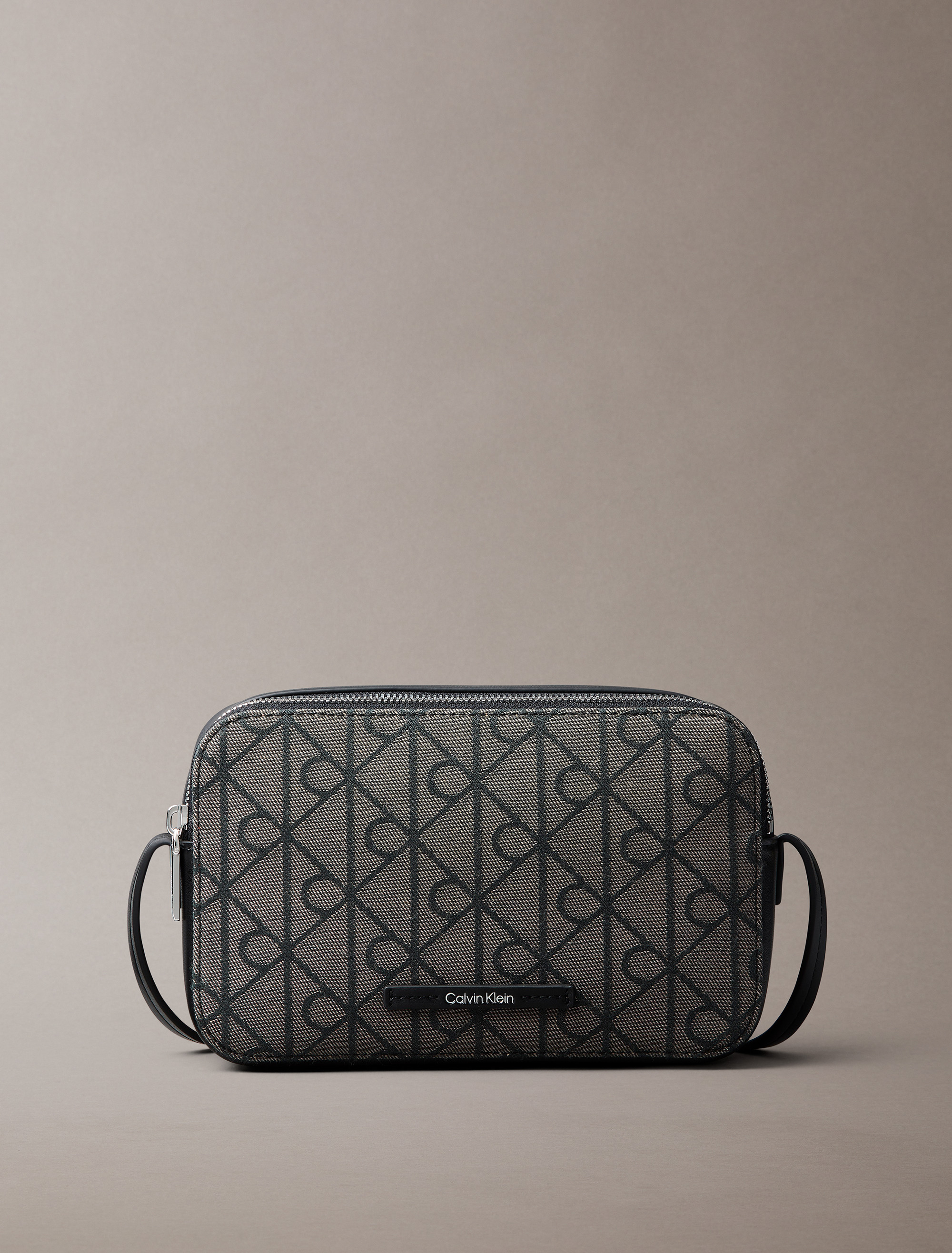 Logo Jacquard Crossbody Camera Bag
