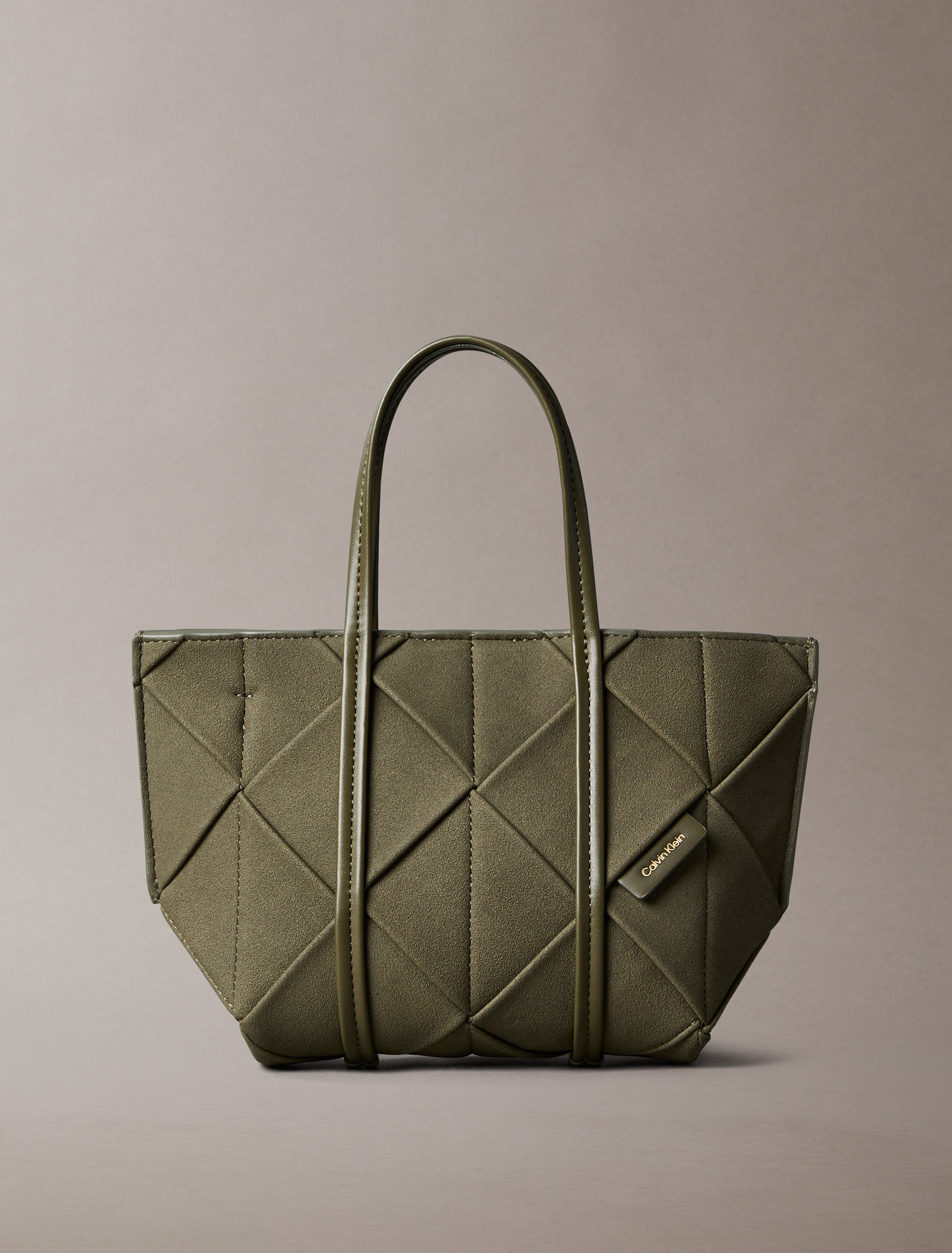 Woven Sueded Mini Tote Crossbody Bag