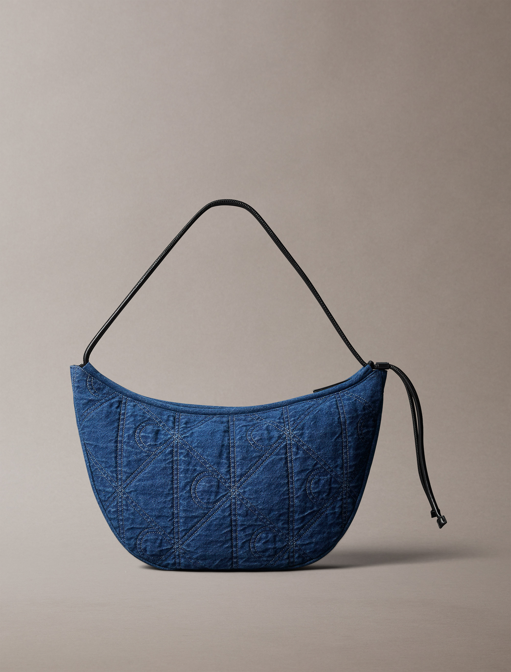 Denim Emblem Shoulder Bag