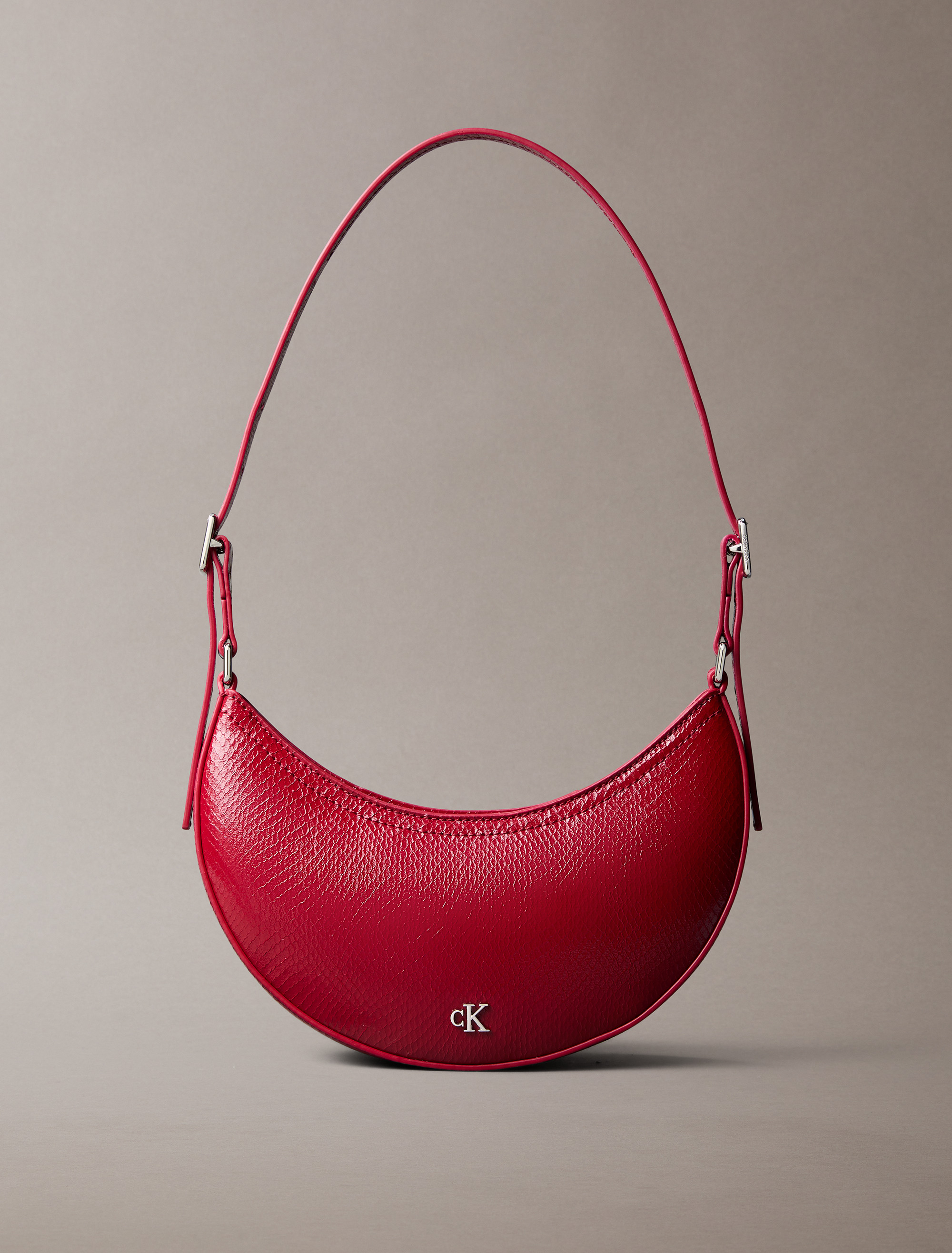 Monogram Hardware Crescent Shoulder Bag