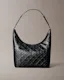 Debossed Allover Emblem Logo Shoulder Bag