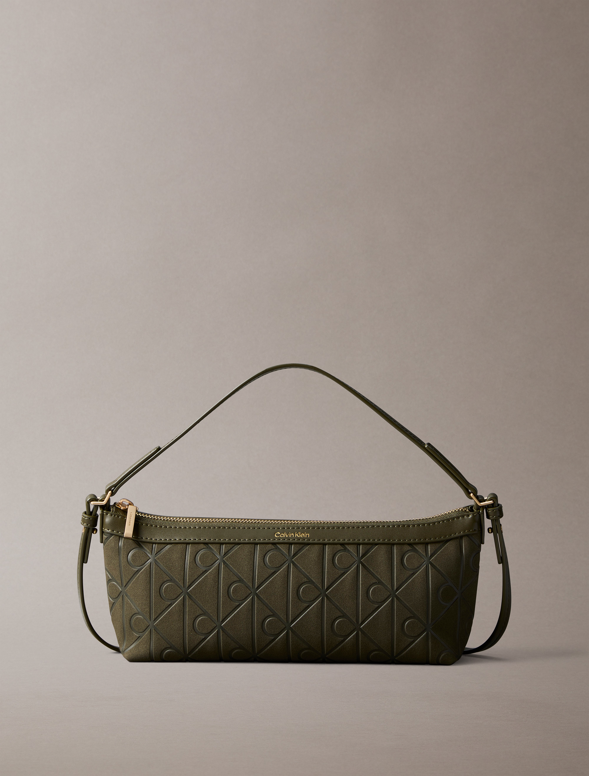 Allover Emblem Logo Long Shoulder Bag