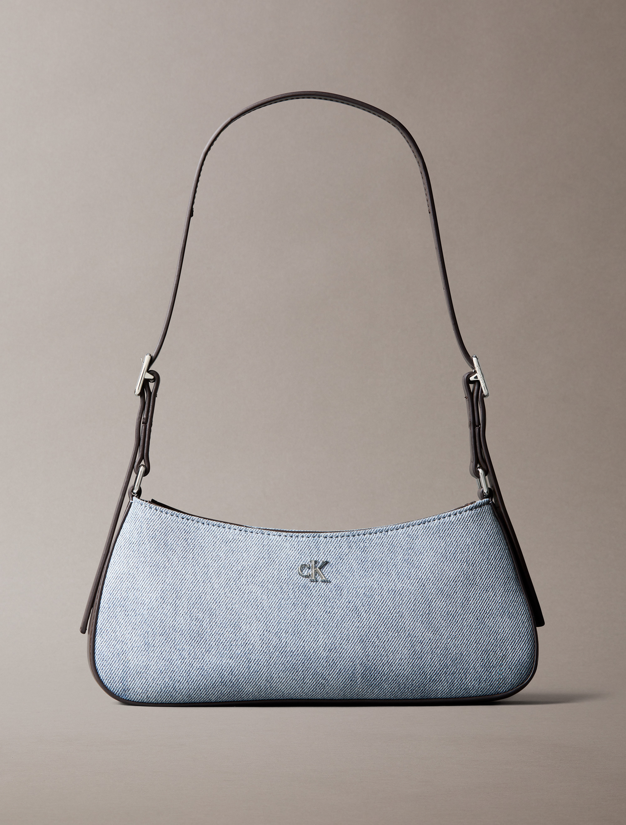 Hardware Monogram Denim Shoulder Bag