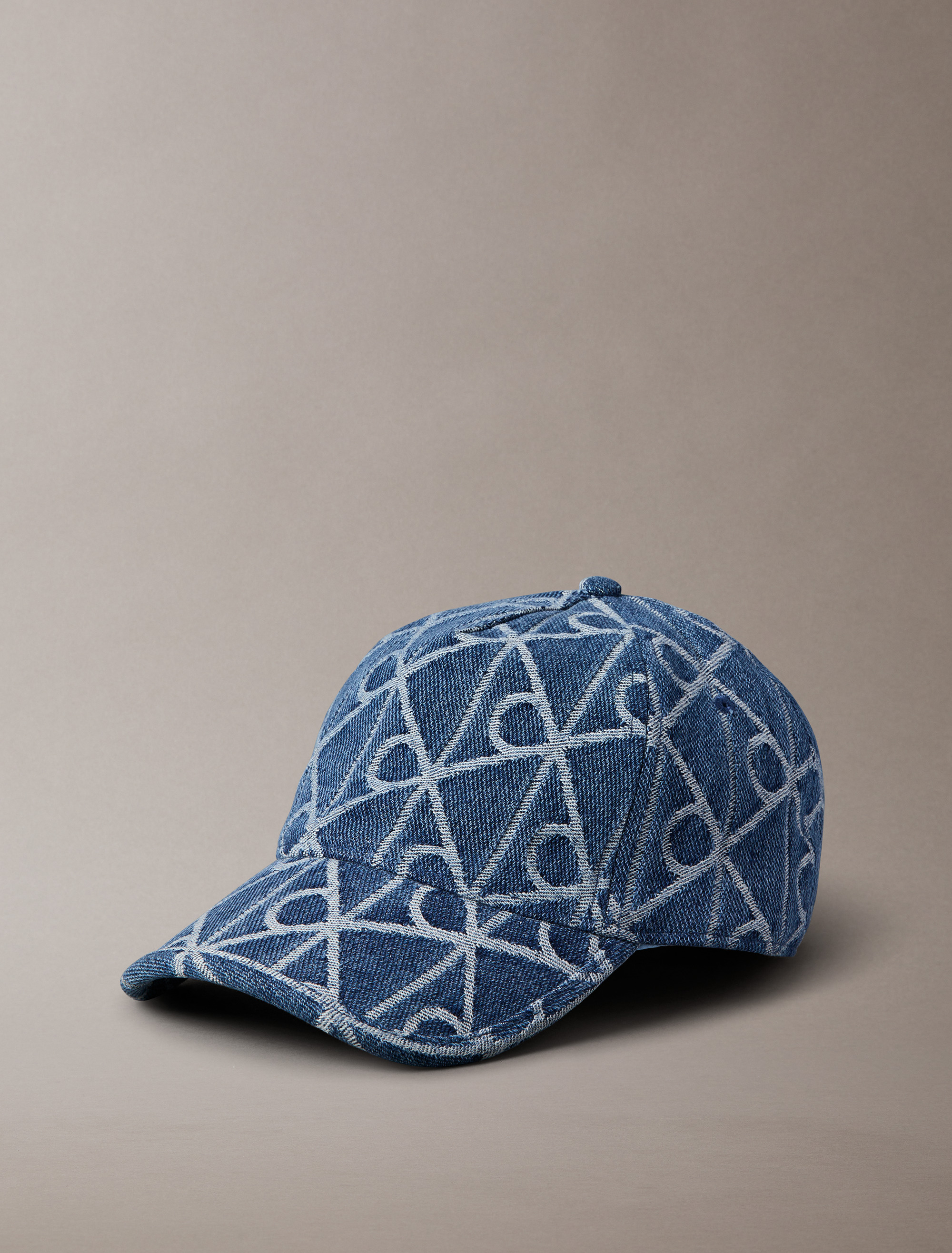 Allover Emblem Logo Denim Baseball Cap