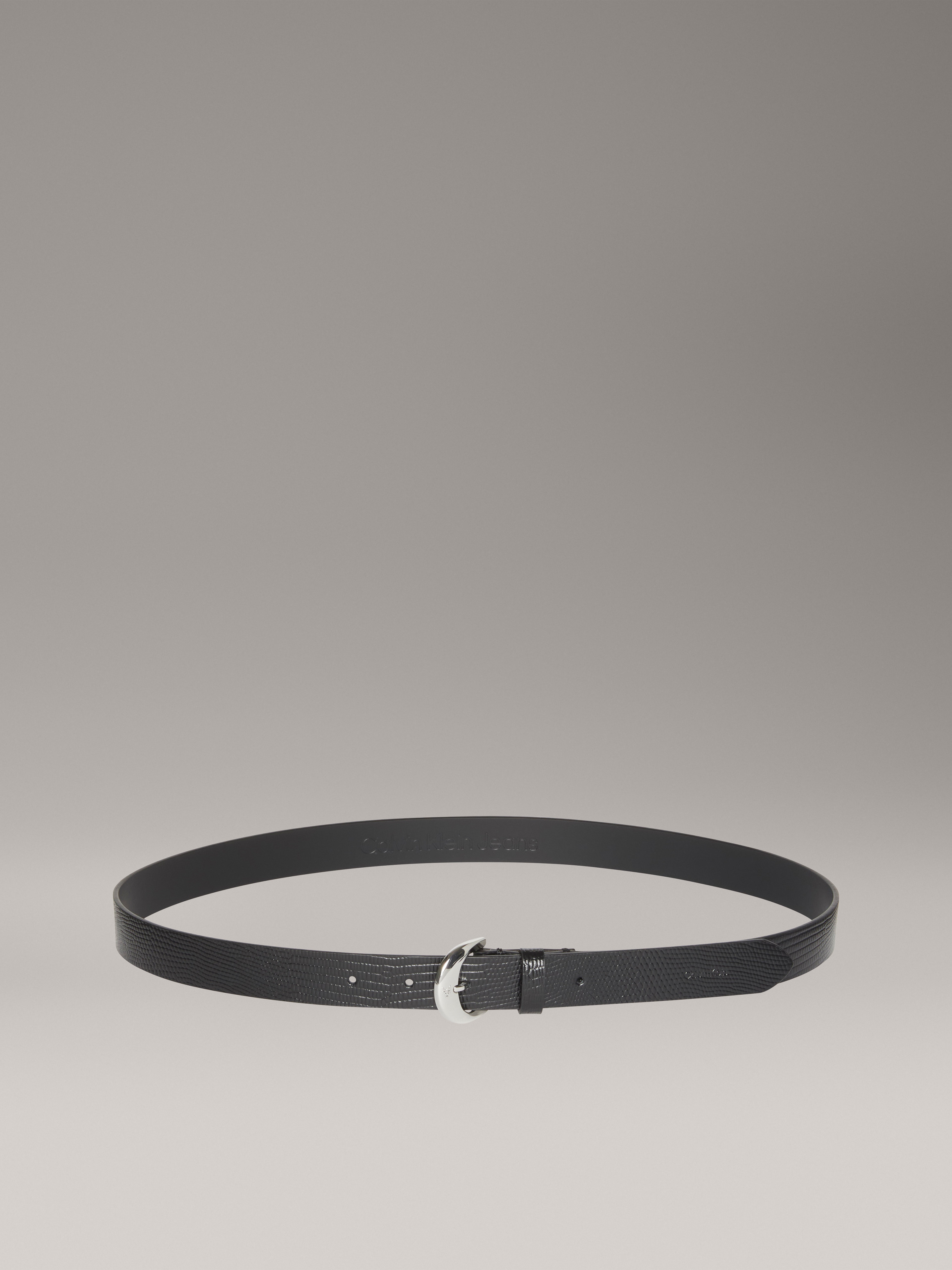 Lizard Embossed Leather Belt