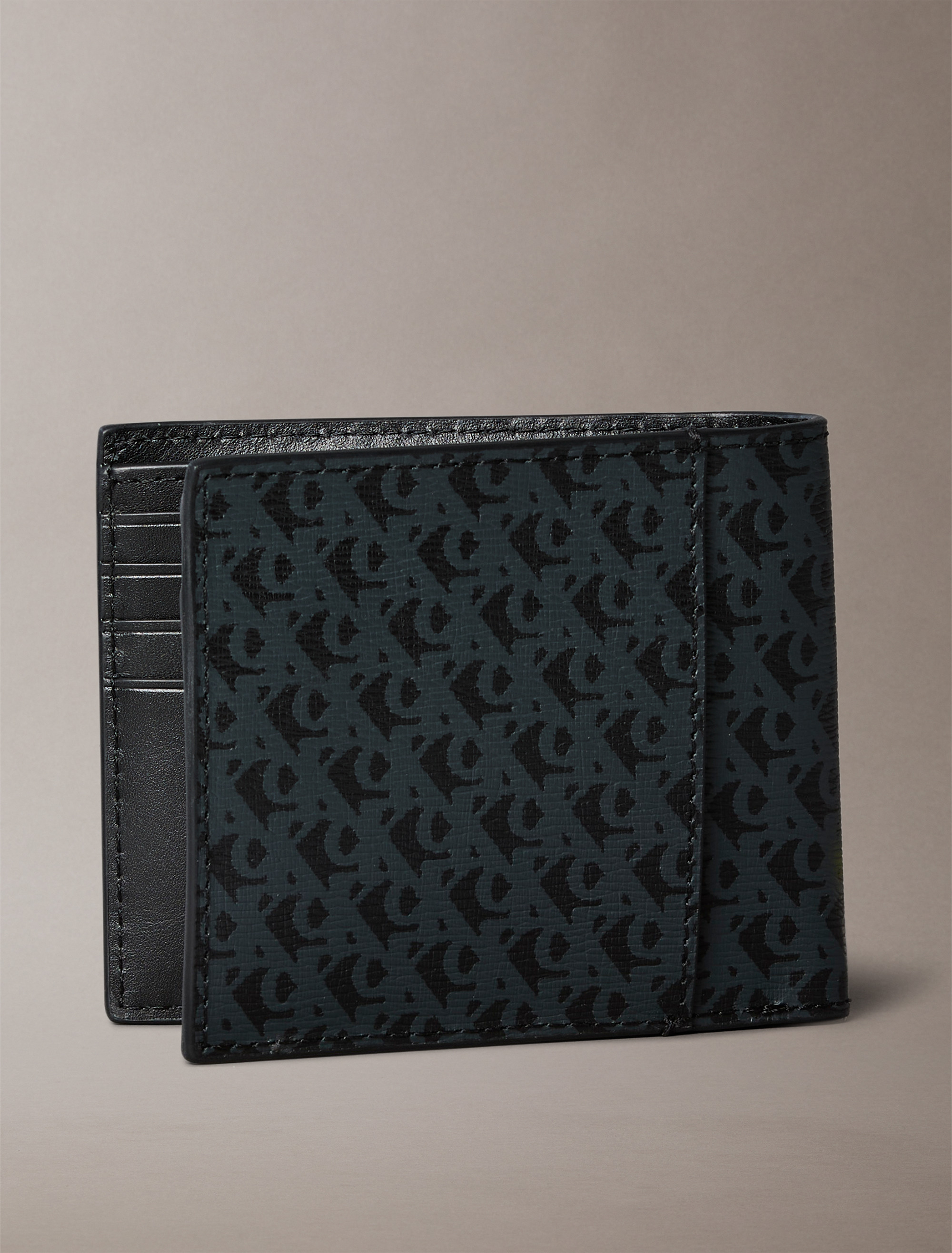 【 】CKJ Minimal Monogram Card Wallet 4K1066G Allover Monogram Logo Wallet | Calvin Klein