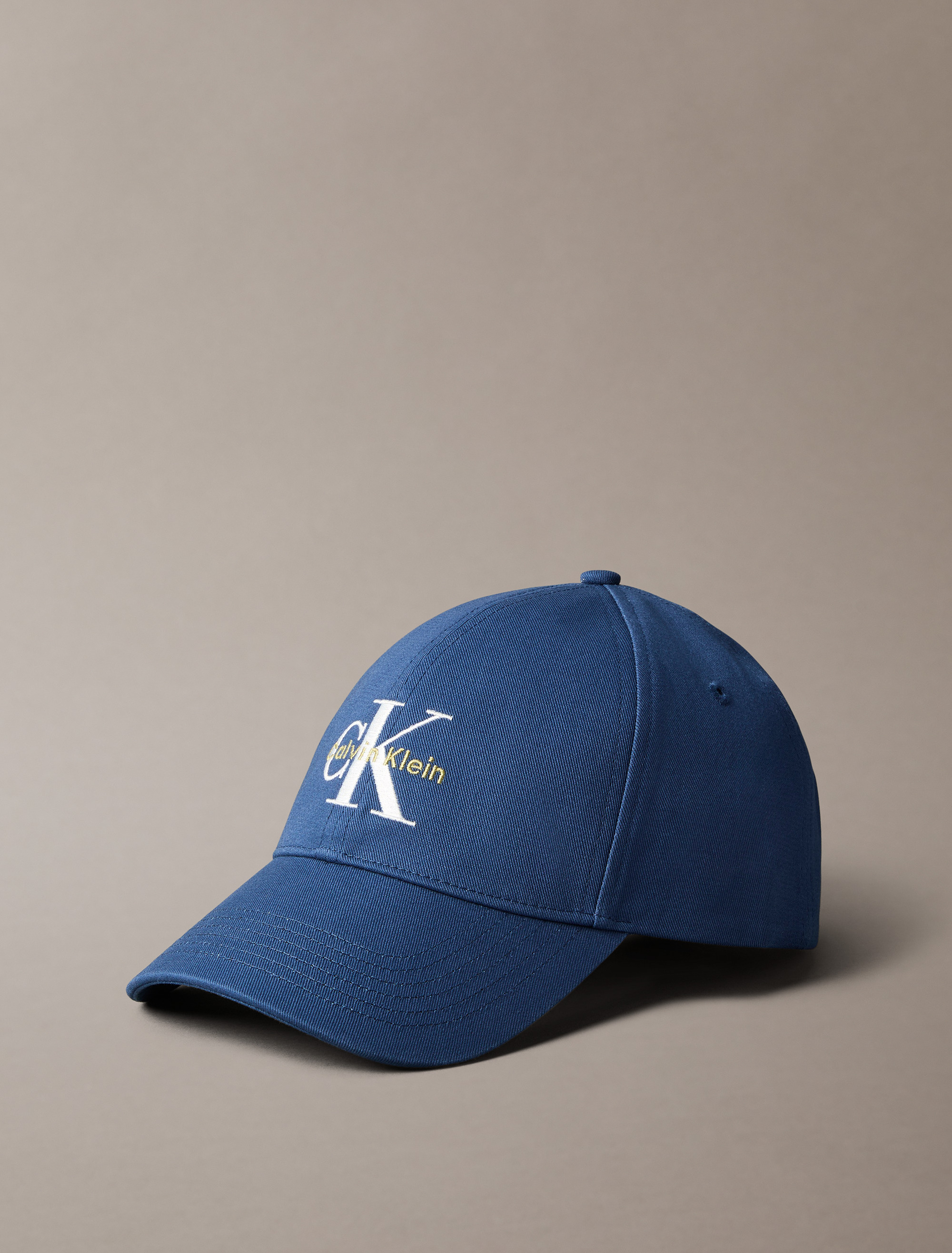 【 】CKJ Monogram Embroidery Denim Ball Cap_BLUE NWT Calvin Klein Men's Embroidered CK Logo Baseball Hat