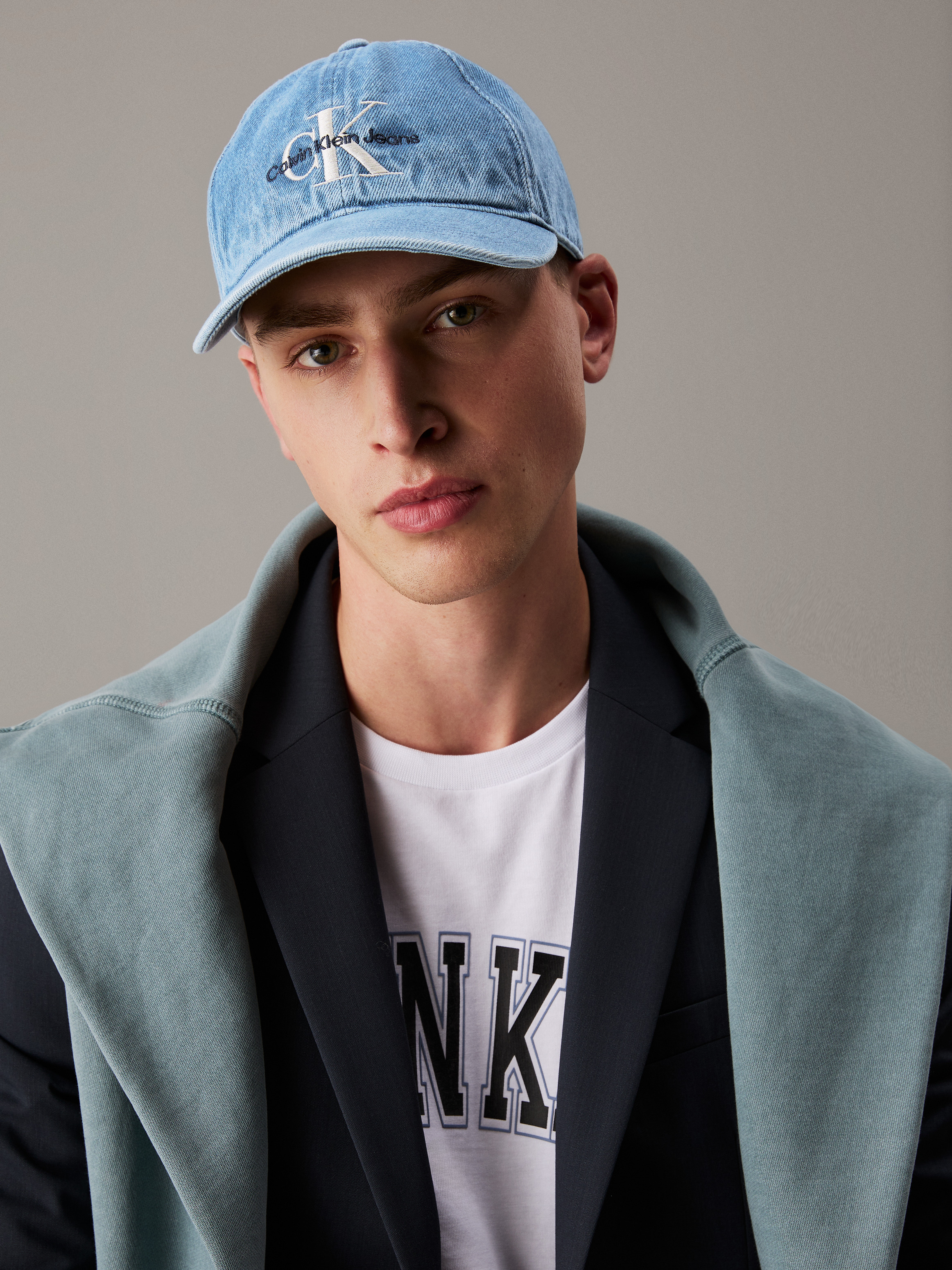Denim Embroidered Monogram Logo Cap | Calvin Klein