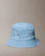 Denim Embroidered Monogram Bucket Hat