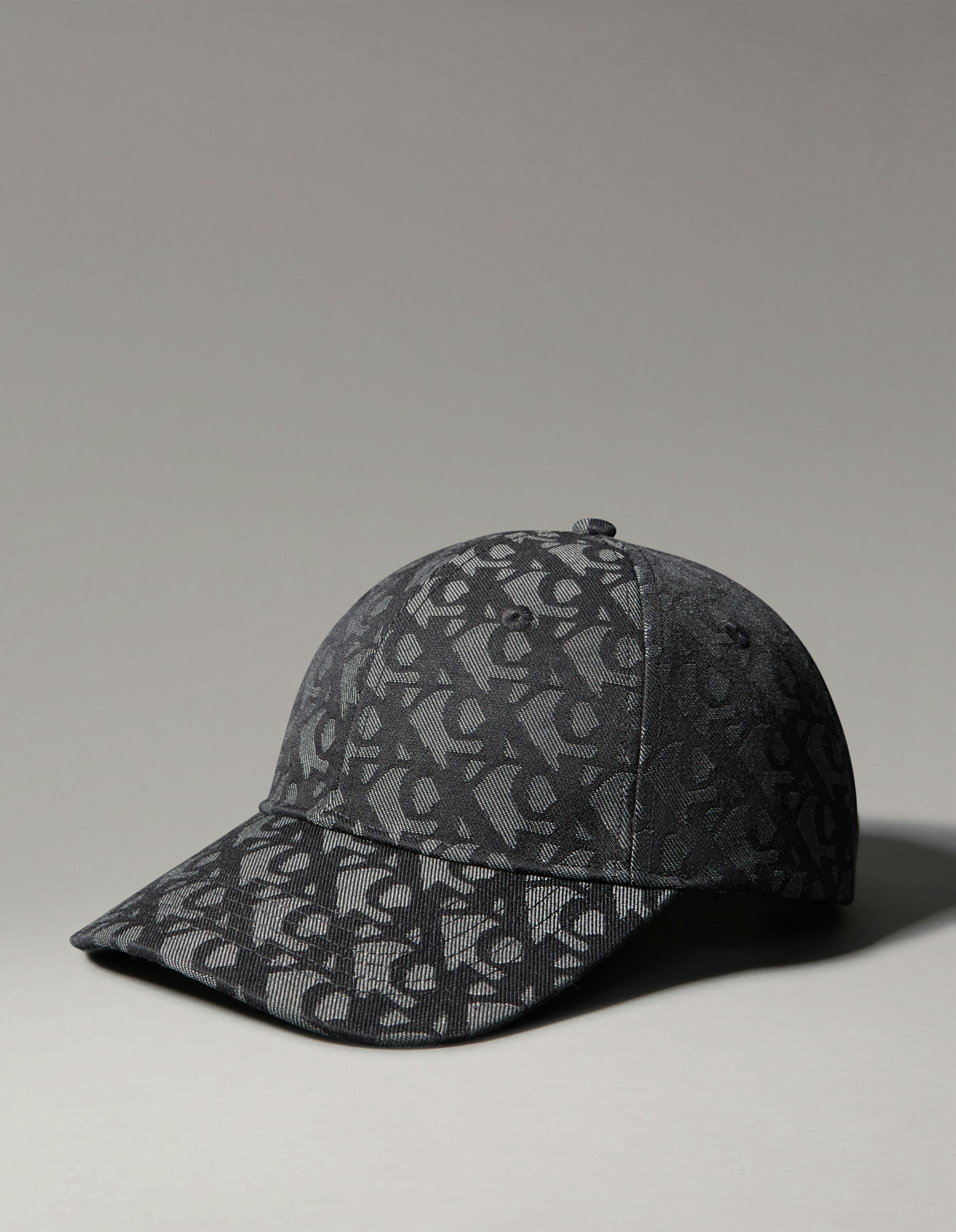 Vintage Calvin Klein Monogram Pattern Print Visor Cap Hat all over Calvin Klein Jeans 6 PANEL BASEBALL UNISEX - Cap - black  main image 2