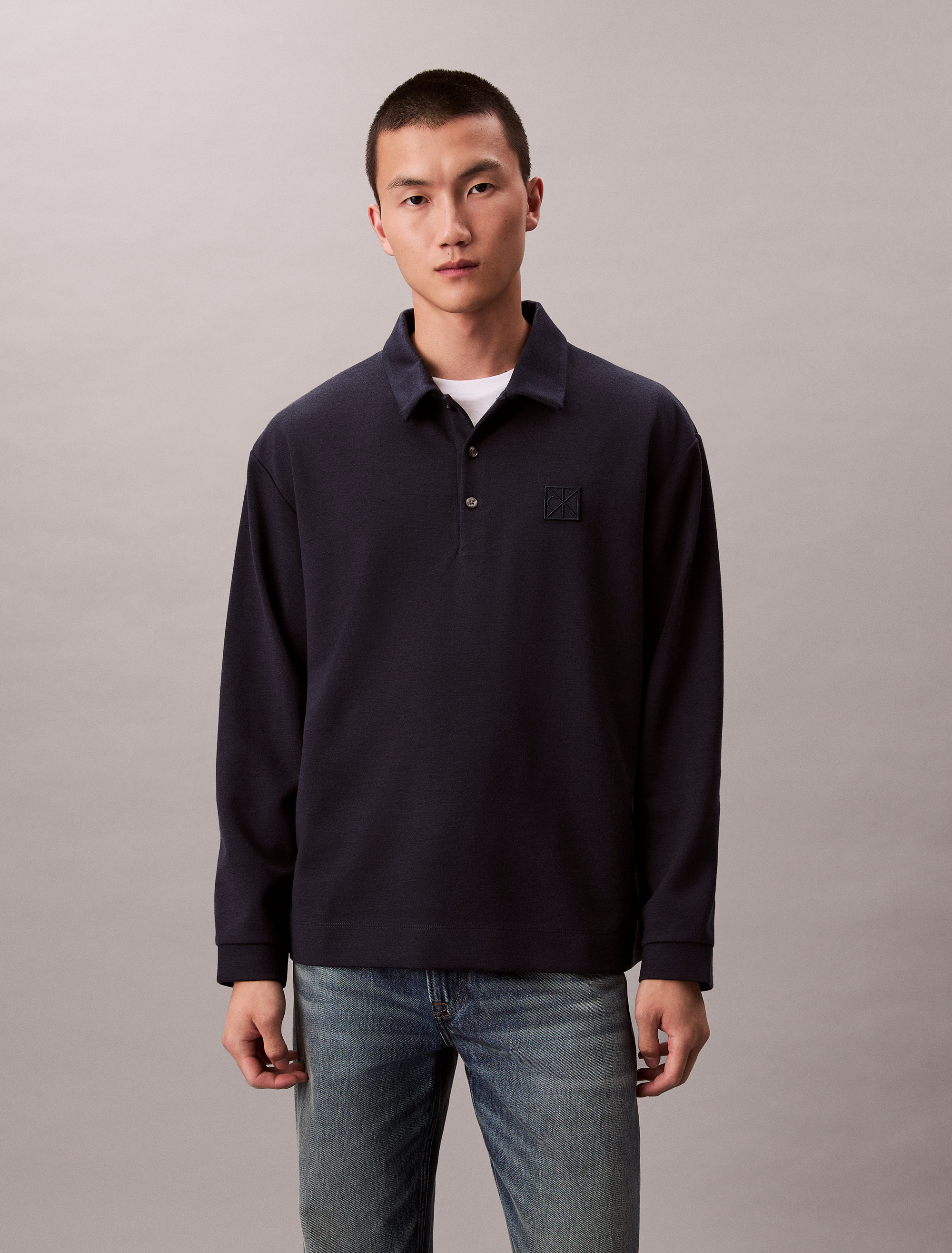 Monogram Logo Emblem Relaxed Sweater