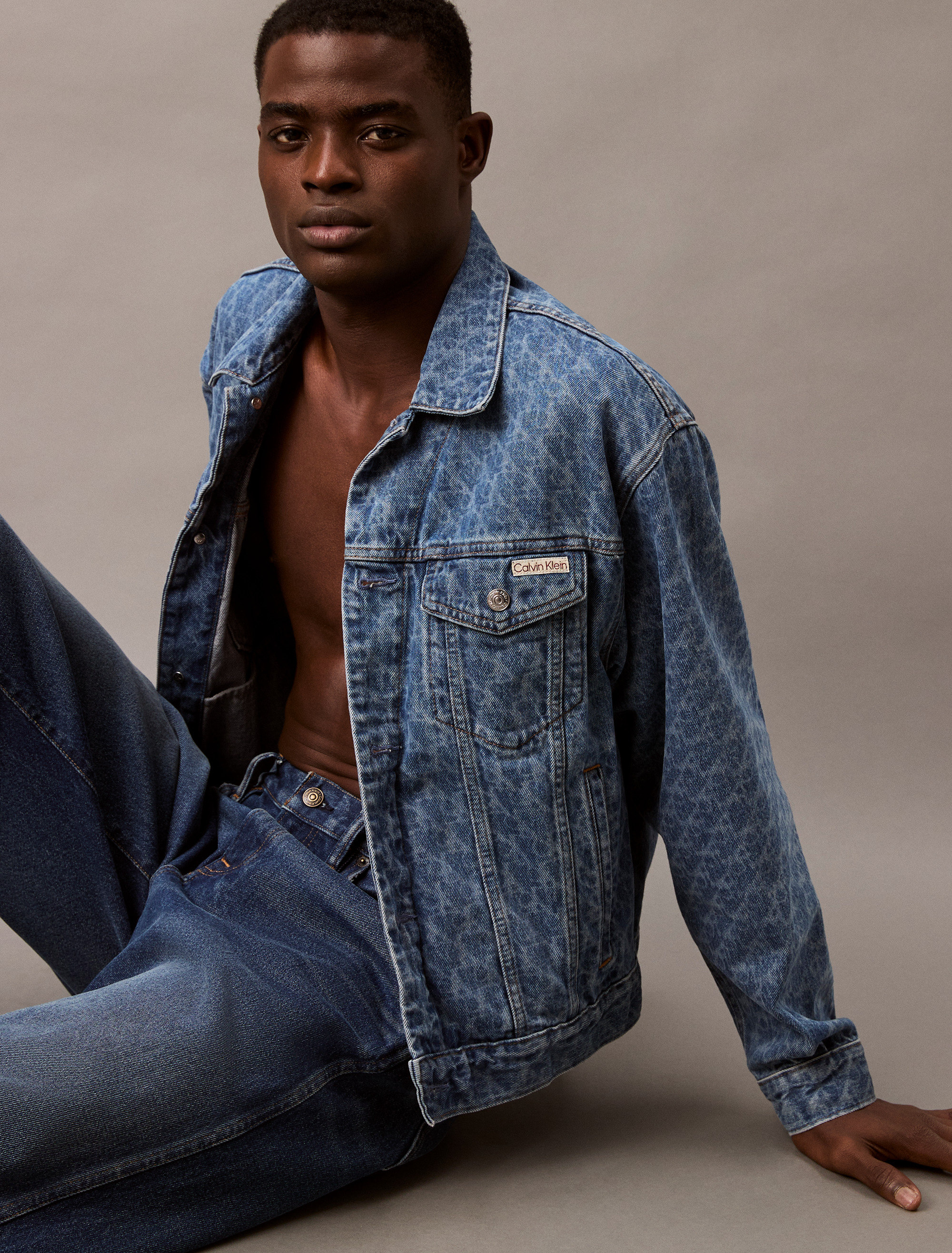 90s Allover Monogram Trucker Jacket | Calvin Klein