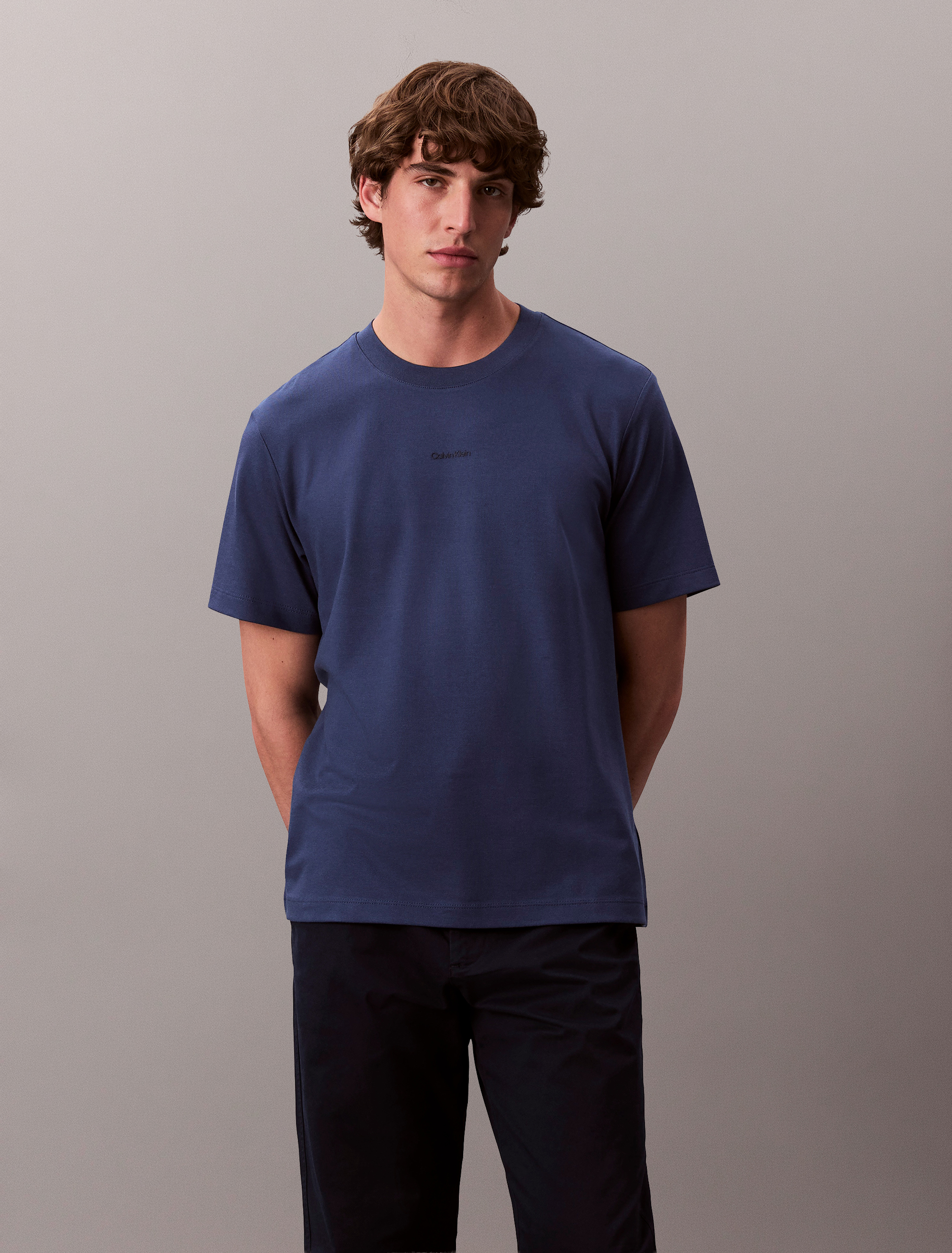 Cotton Stretch Pique Logo T-Shirt