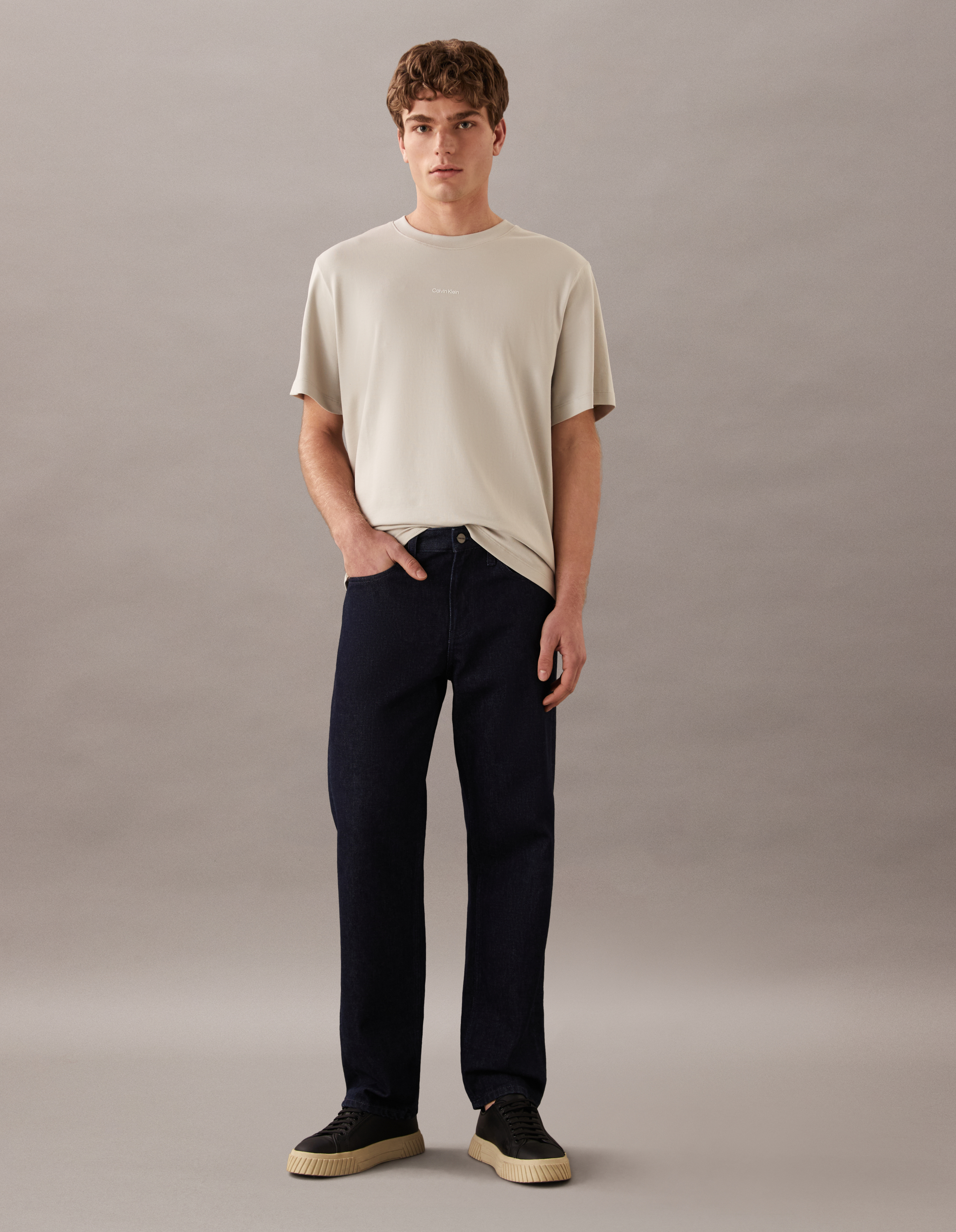 Cotton Stretch Pique Logo T-Shirt
